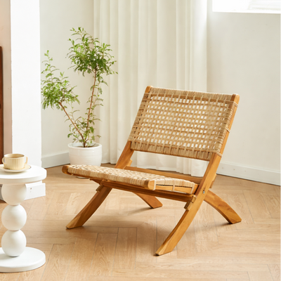 JANEIRO - Massief acacia fauteuil met touw