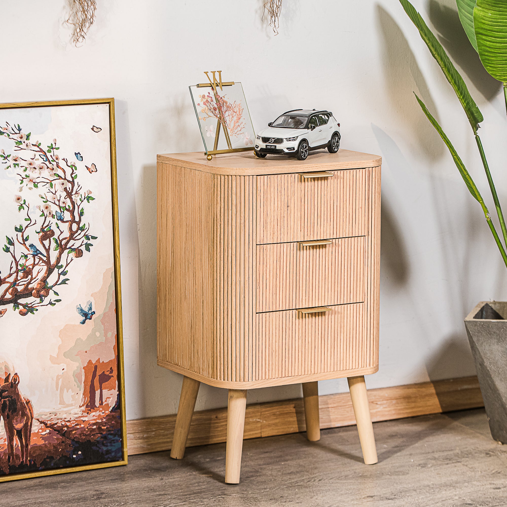 BALI – Komoda z 3 szufladami z naturalnego drewna