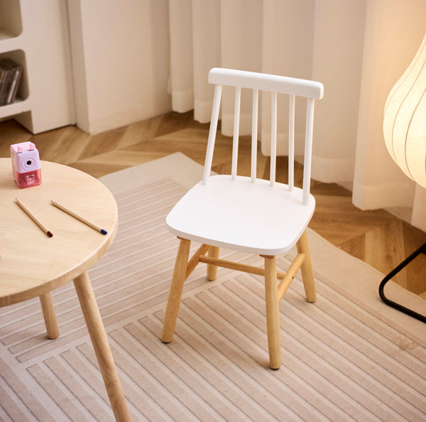 Lot de 2 chaises pour enfants en bois blanc