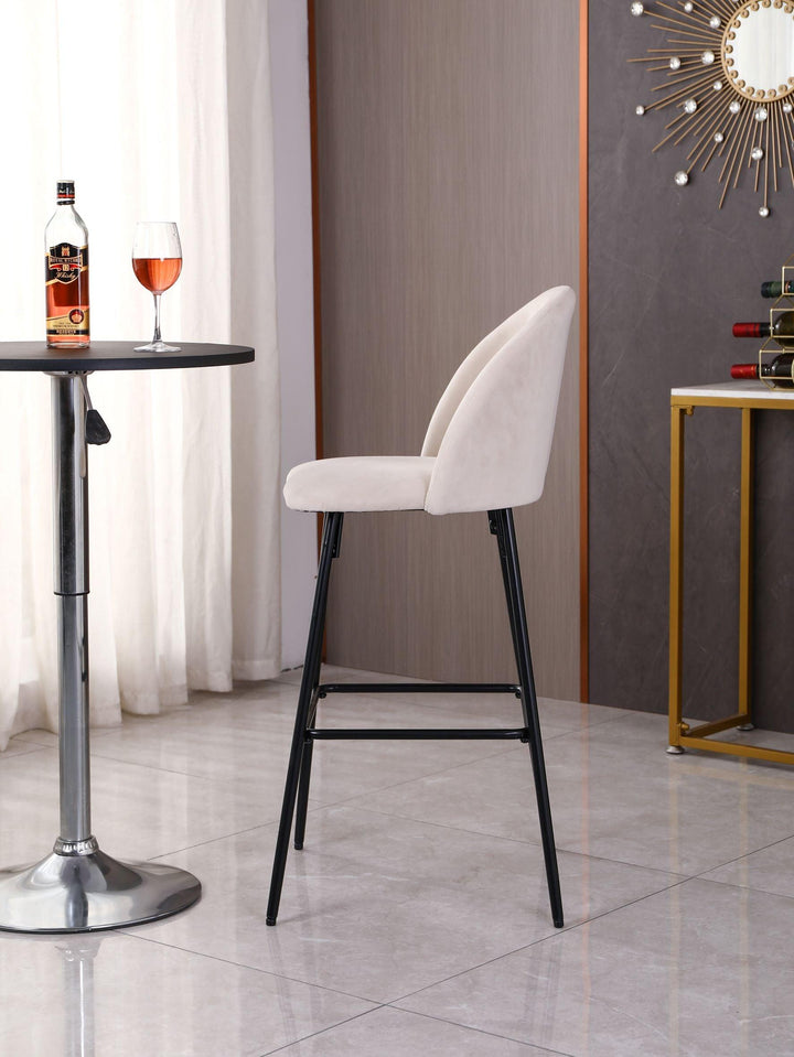 Davos Light Chaise de cuisine bar restaurant tissu métal effet bois