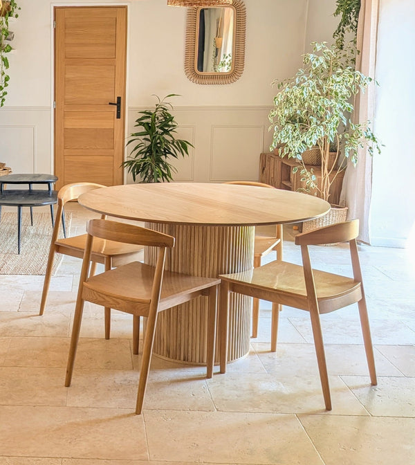 HAVANA - Table a manger 6 personnes en pin massif D120