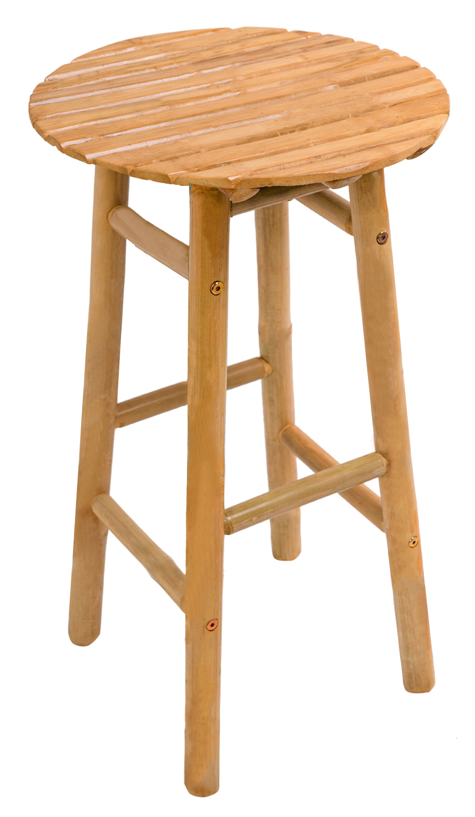 SAMARINA – Zestaw 2 stołków barowych z litego drewna bambusowego