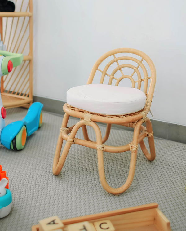 PULAU - Lot de 2 chaises pour enfants en rotin naturel