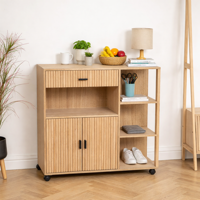 OULU - Servierwagen aus Holz Braun