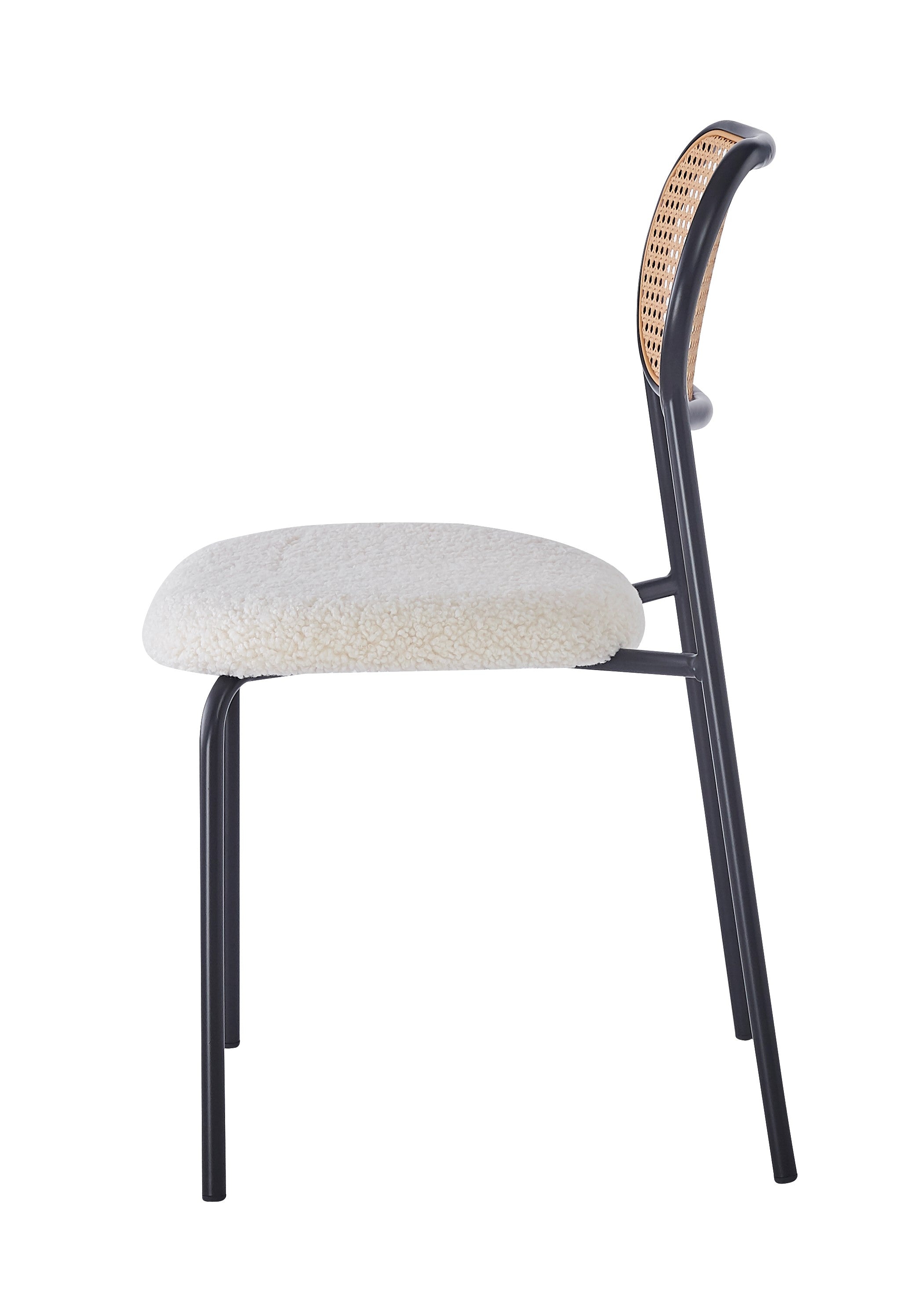 Zestaw 2 metalowych krzeseł z siedziskiem z plecionki