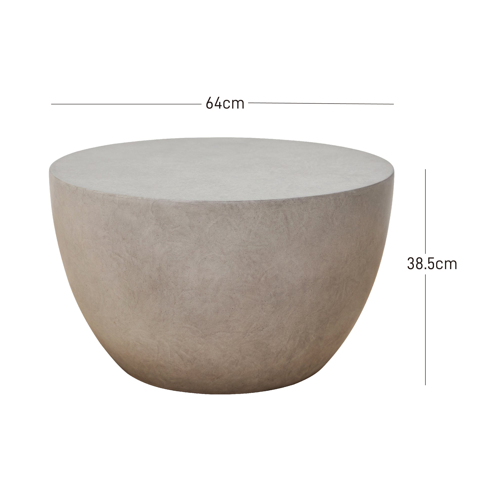 PARNU – stolik kawowy do wnętrz i na zewnątrz z szarego magnezytu