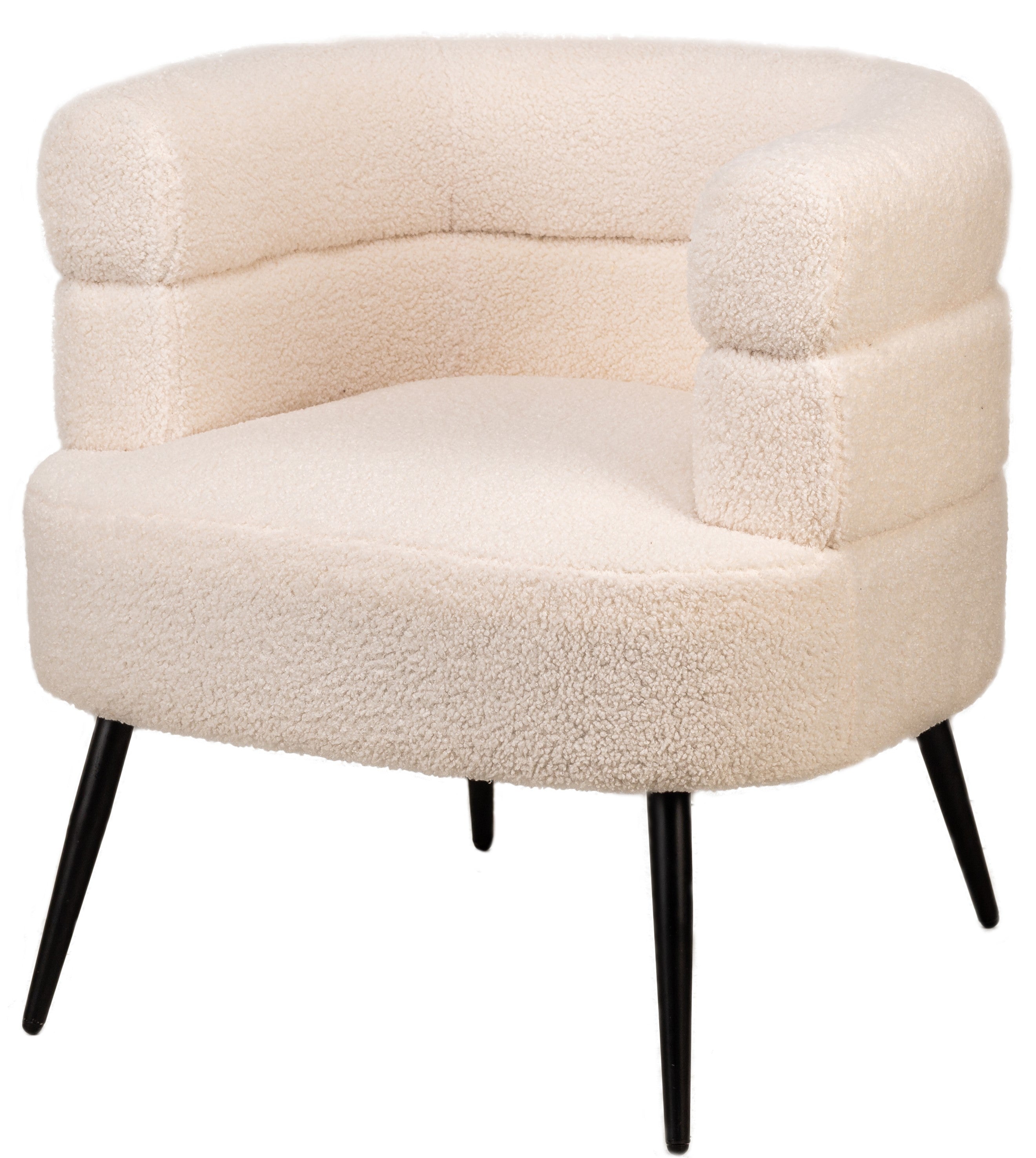 KORGEN – Fotel salonowy z metalu i białych pętelek