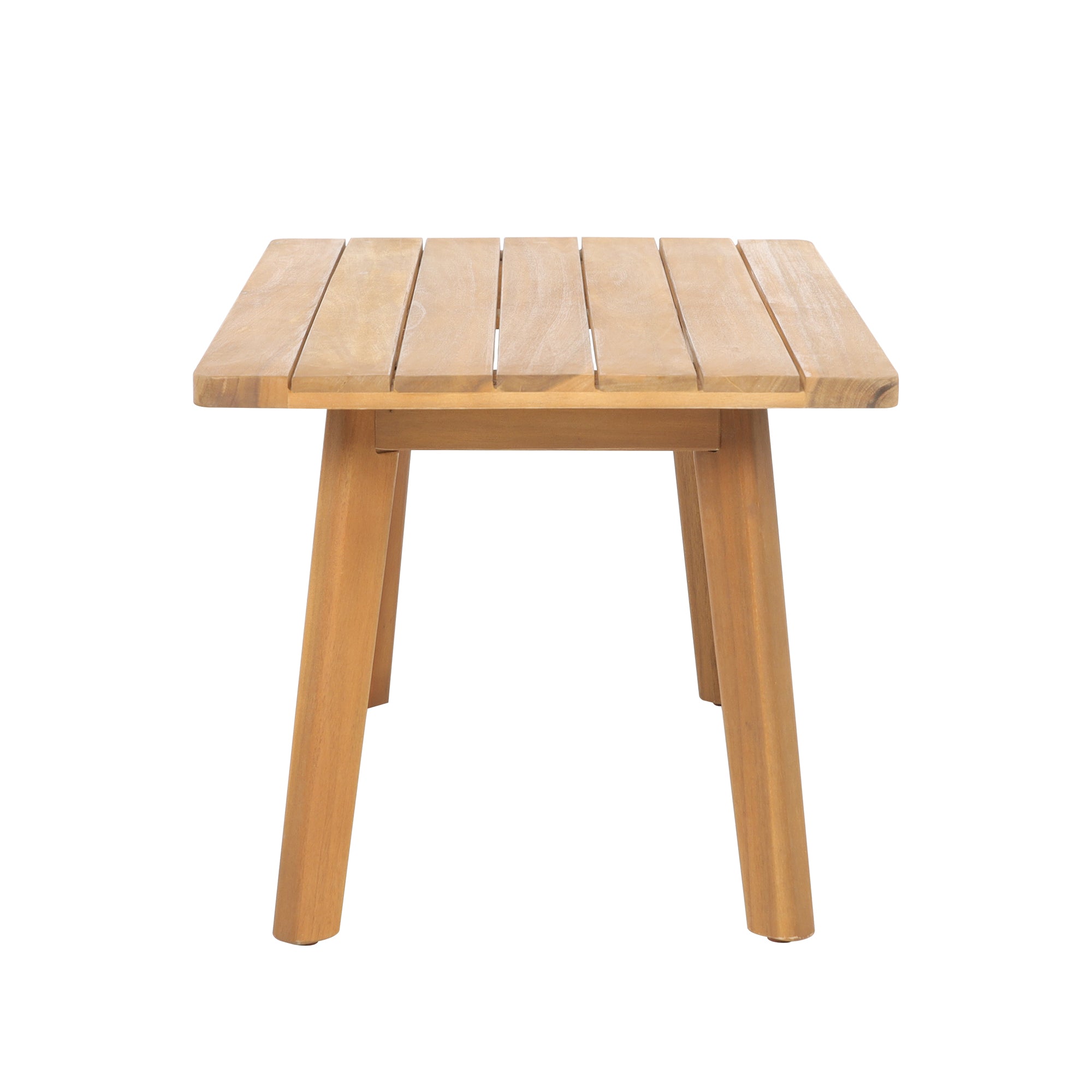 TEMUCO – Zestaw ogrodowy z rattanu i litego drewna w kolorze beżowym