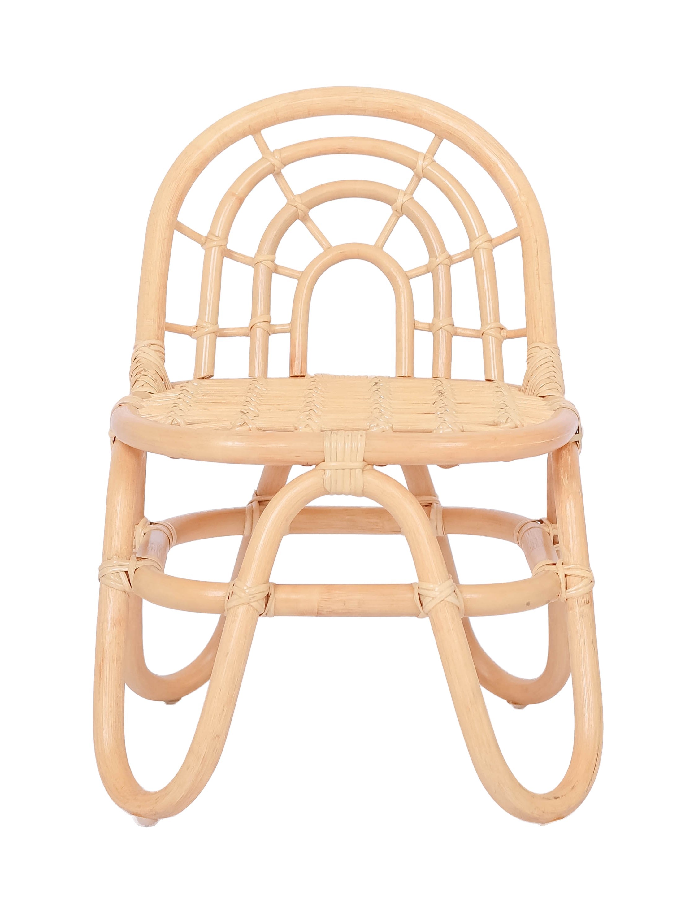 PULAU - Zestaw 2 krzeseł dla dzieci z naturalnego rattanu