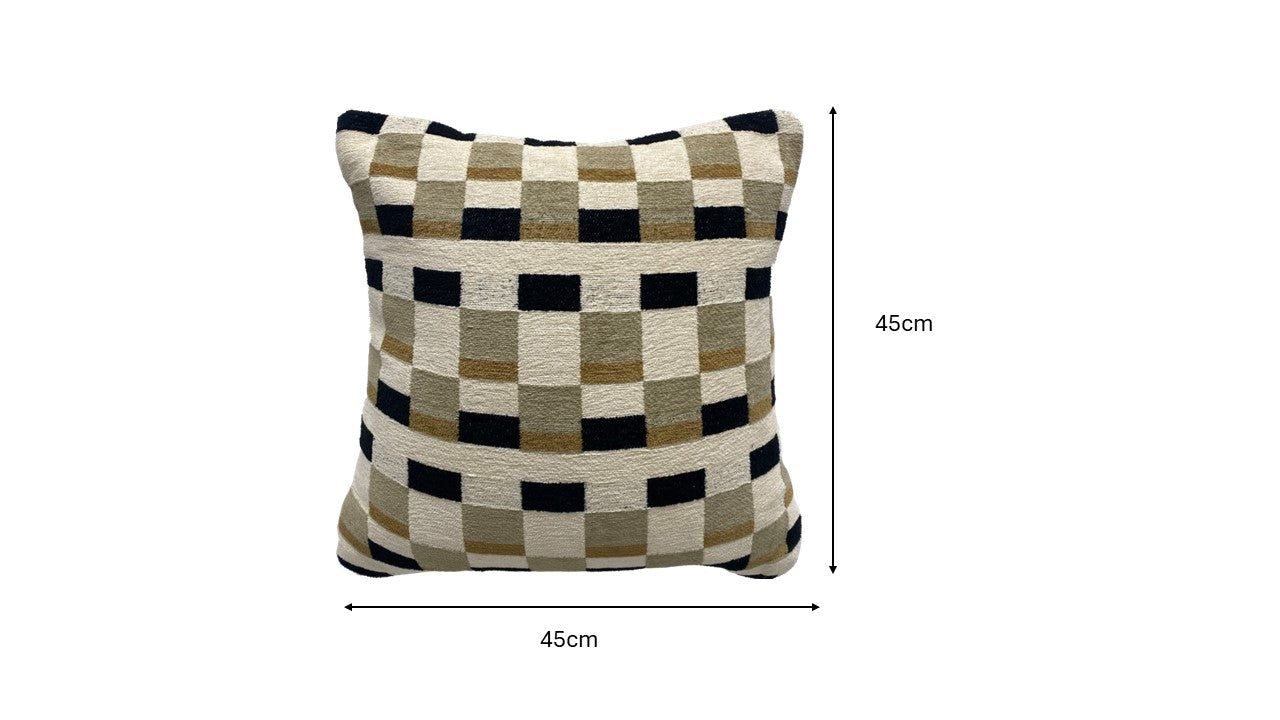 ANDOYA – Poduszka z beżowego aksamitu bawełnianego OEKO-TEX® 45 x 45