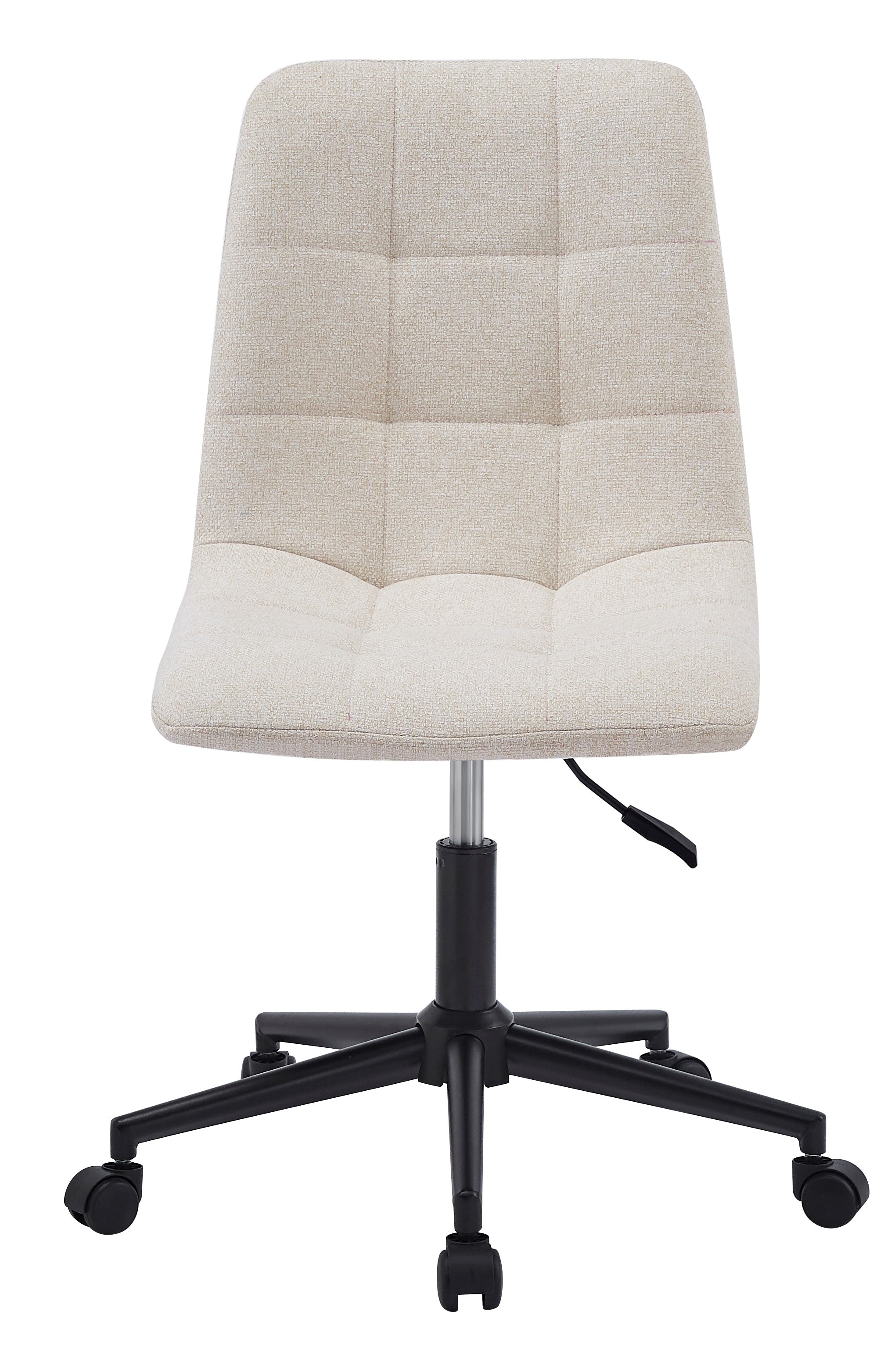 Regulowane krzesło biurowe z tapicerką z beżowej tkaniny