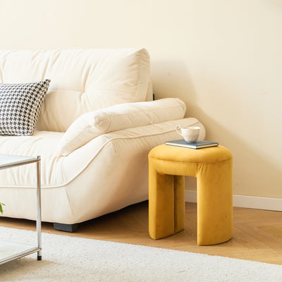 NAGA - Pouf in velluto giallo
