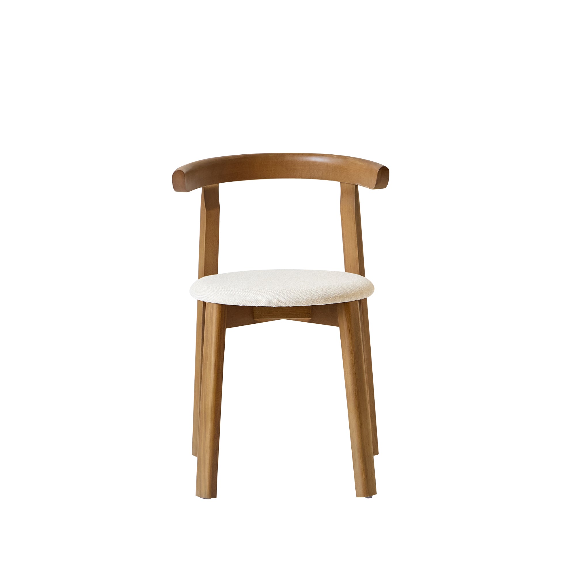 SYOTE – Zestaw 2 krzeseł do jadalni z ciemnego drewna i beżowej tkaniny