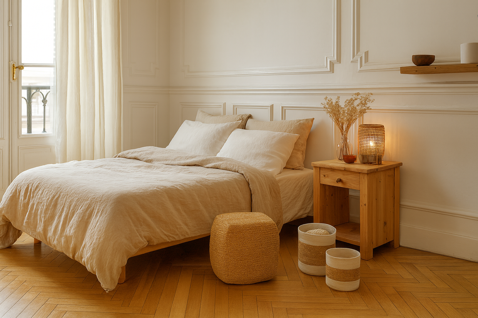 GRETA – Zestaw 3 koszy do przechowywania z naturalnej juty