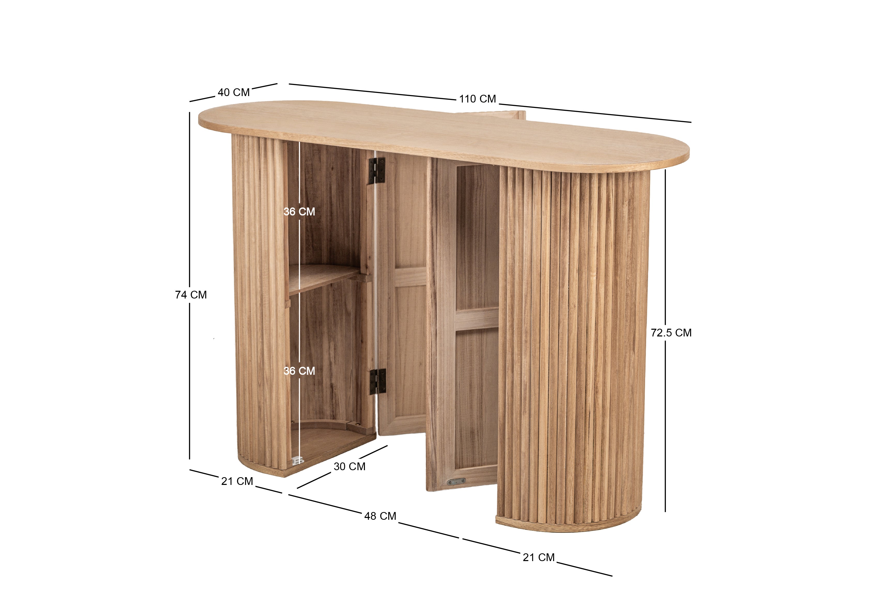 PIREUS – Konsola drewniana w naturalnym kolorze