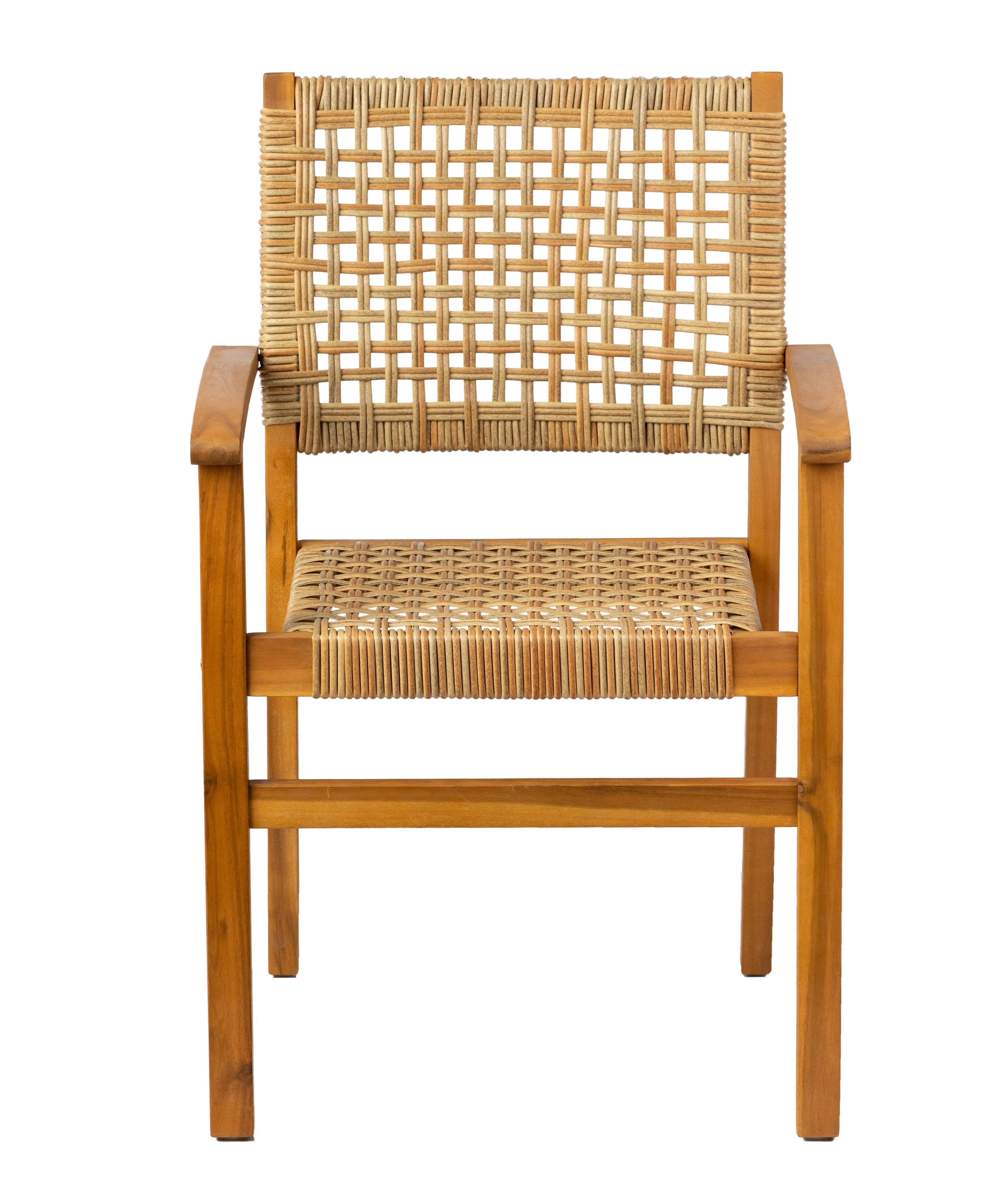 MACEIO – Zestaw 2 krzeseł ogrodowych z drewna akacjowego i liny