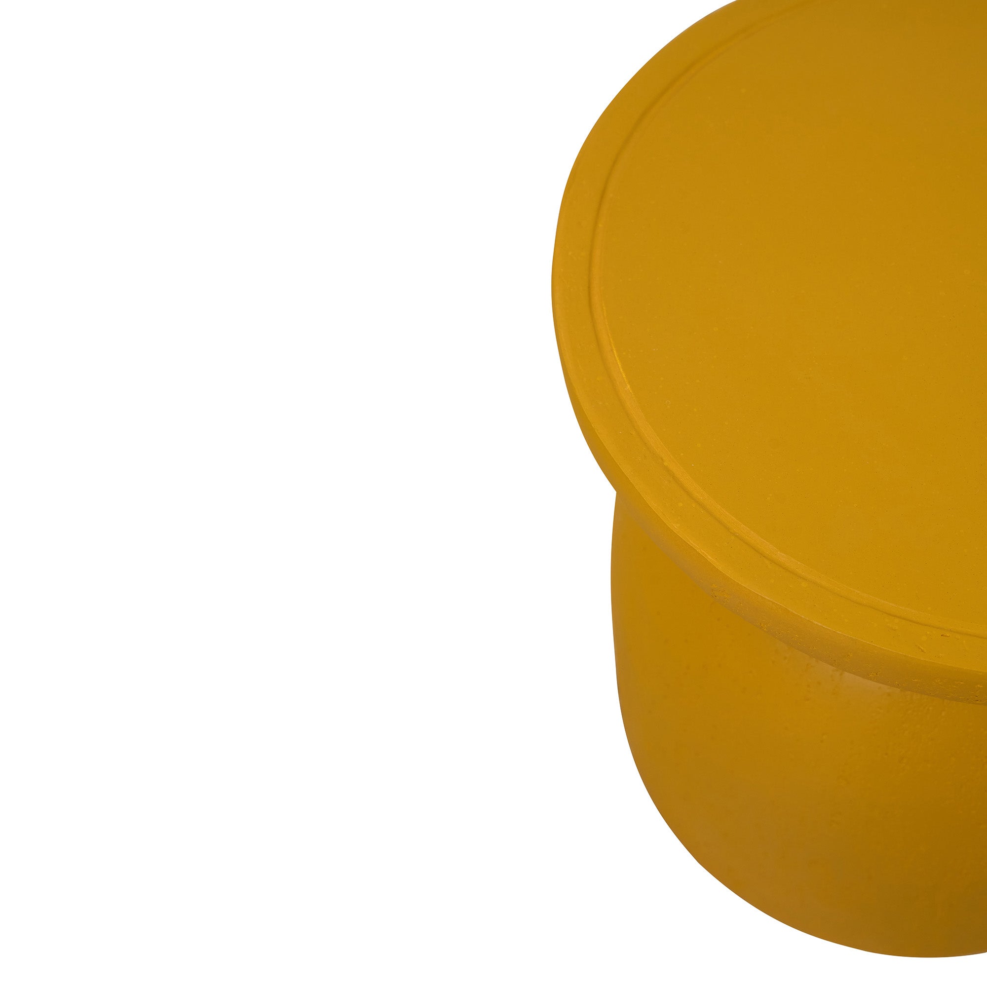 HJORRING – stolik pomocniczy do kanapy, do użytku wewnątrz i na zewnątrz, wykonany z żółtego magnezytu