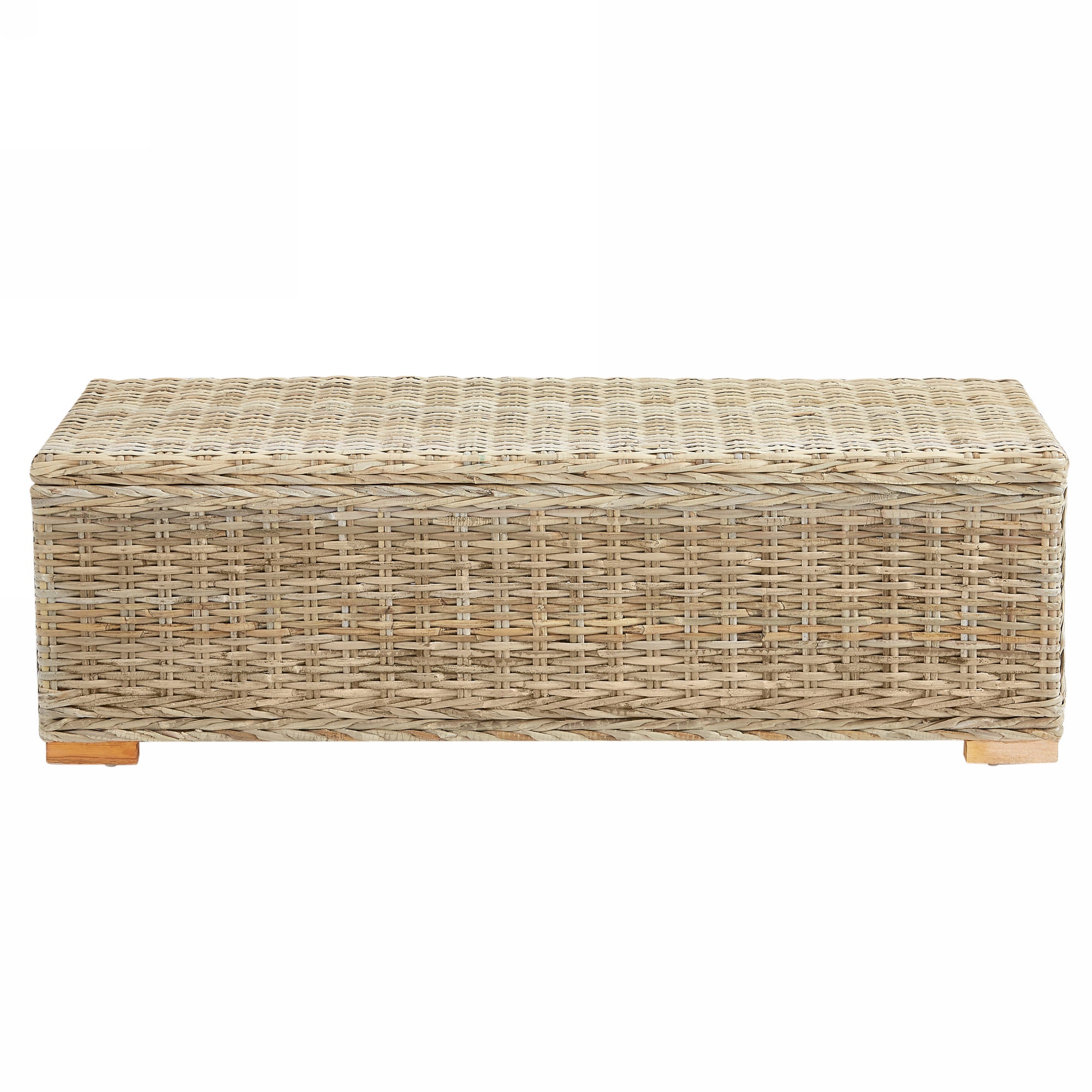 CUZCO – Ławka funkcją przechowywania, wykonana z drewna i naturalnych włókien