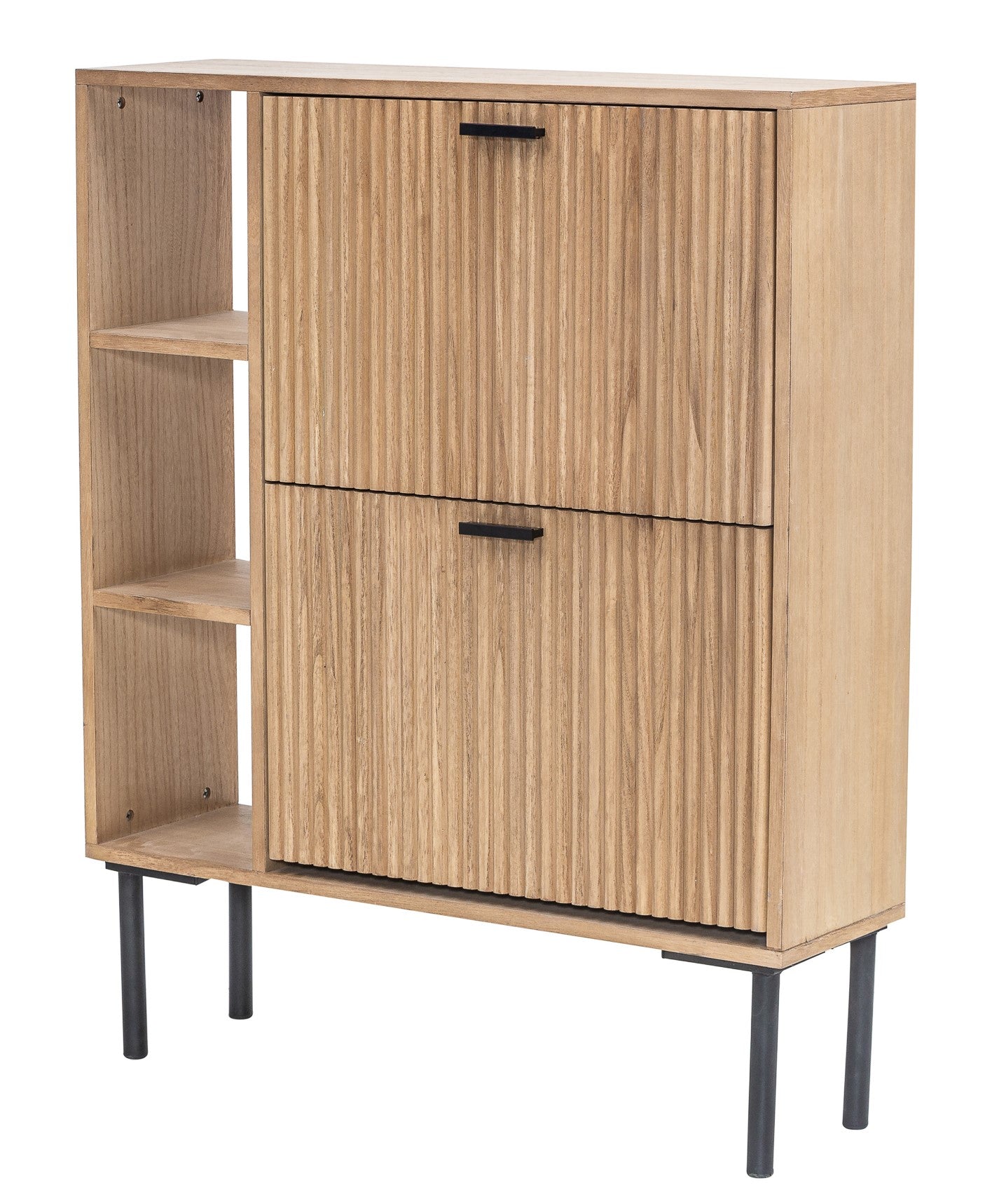 COLOMBO – Szafka na buty z 2 szufladami, wykonana z drewna i metalu