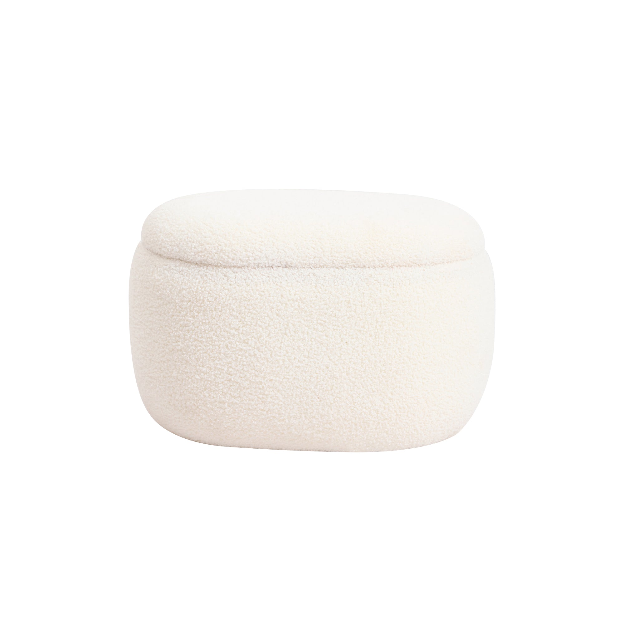 VASA - Pufa funkcją przechowywania, pokryta białymi pętelkami