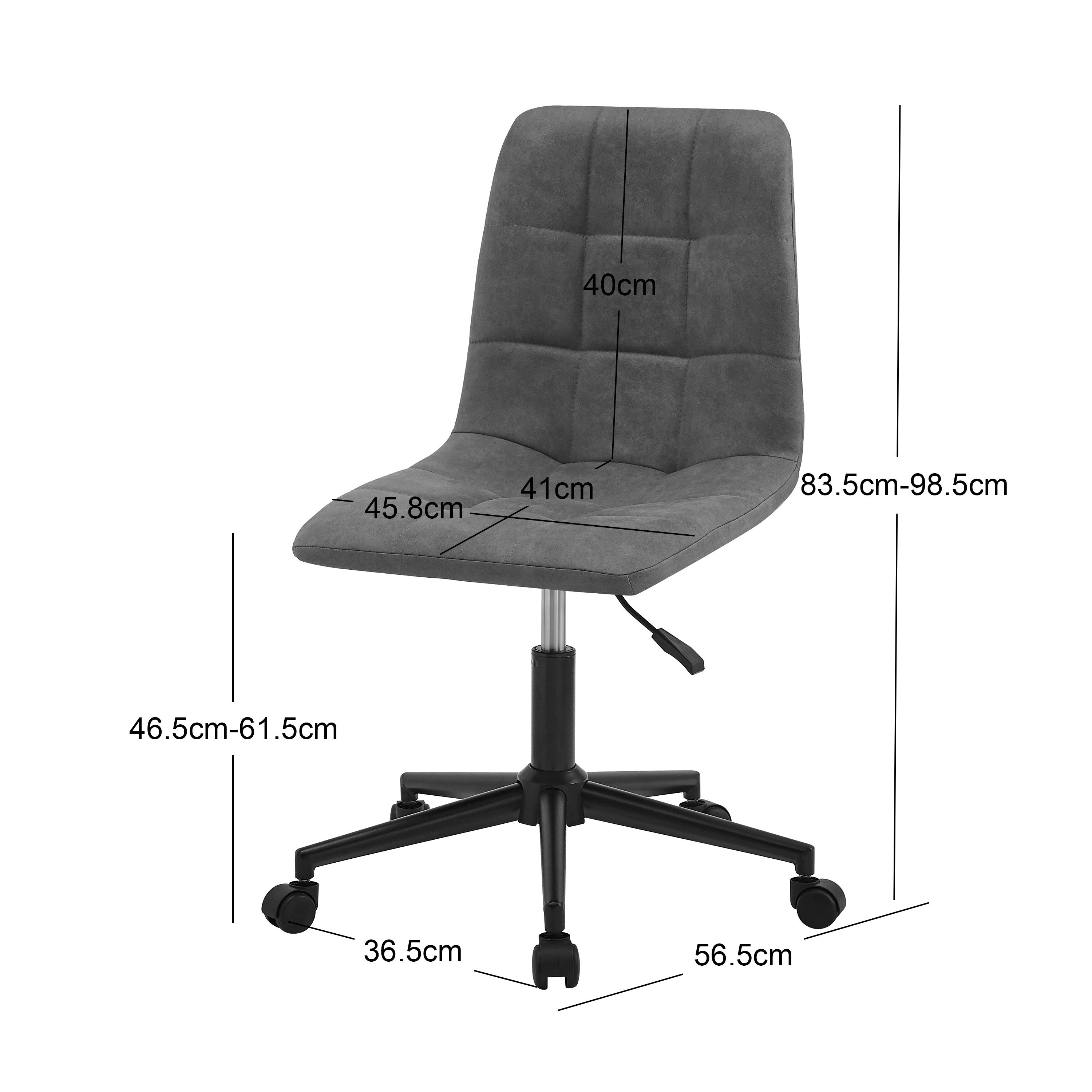 Regulowane krzesło biurowe z tapicerką z beżowej tkaniny