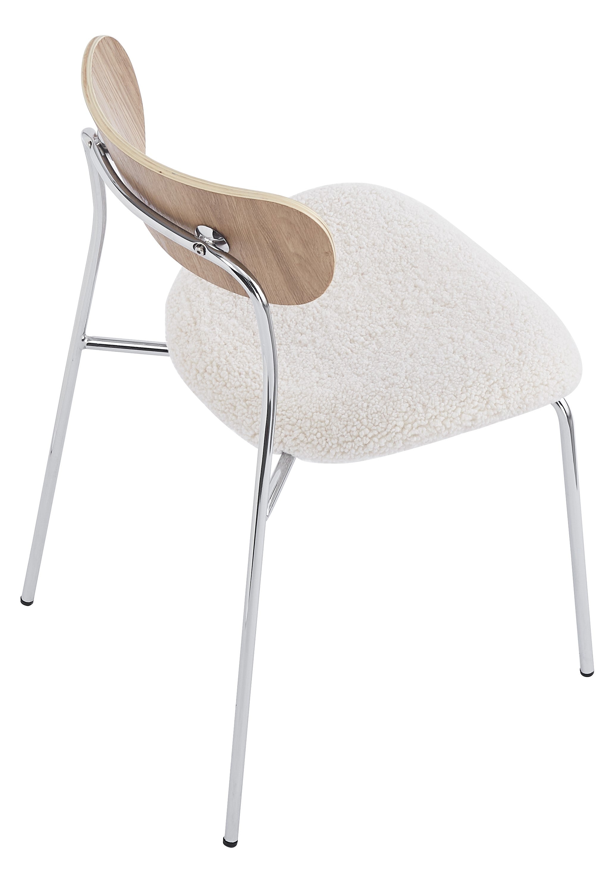 Zestaw 2 przemysłowych krzeseł z metalu i białych pętelek