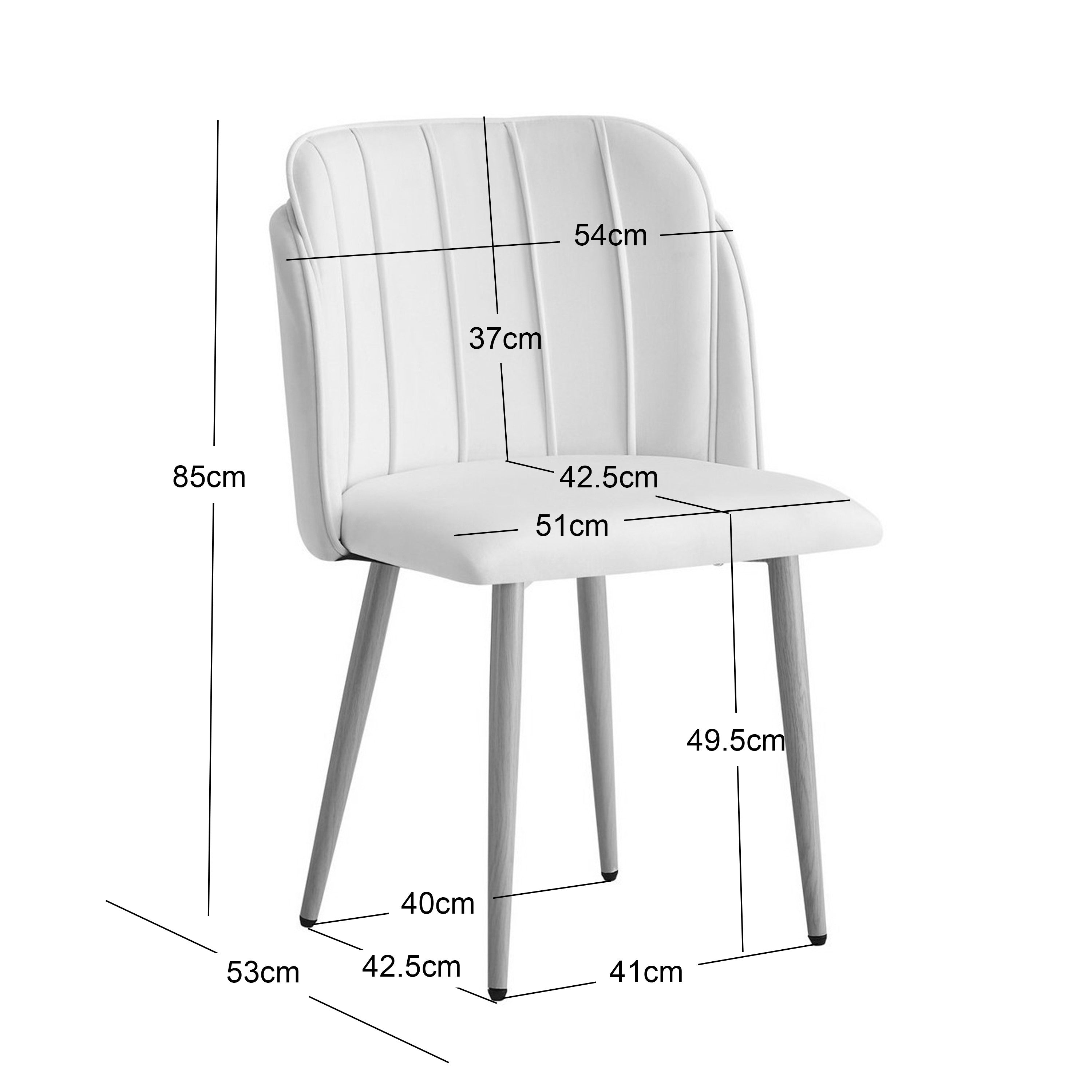 NORA – Zestaw 2 krzeseł z metalu imitującego drewno i tkaniny w kolorze niebieskim