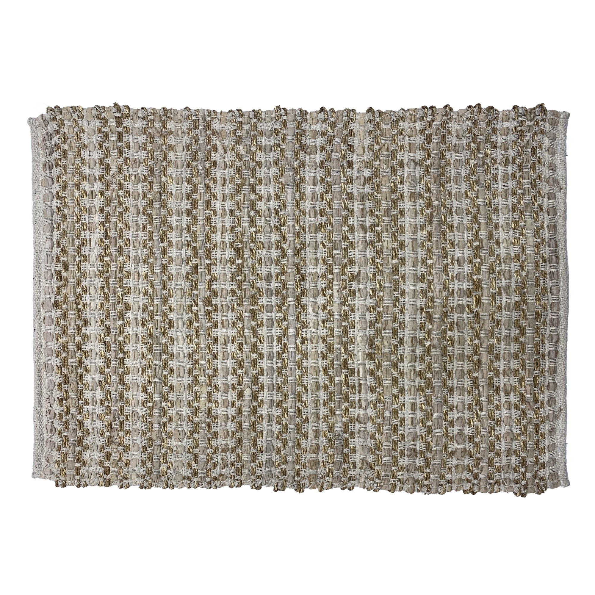 IMATRA – Prostokątny dywanik bawełniany z brązowymi wzorami, 90 x 60 cm