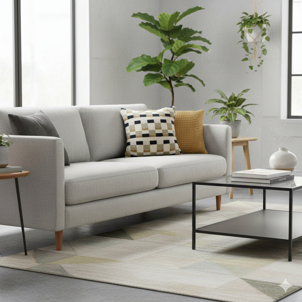 ANDOYA – Poduszka z beżowego aksamitu bawełnianego OEKO-TEX® 45 x 45