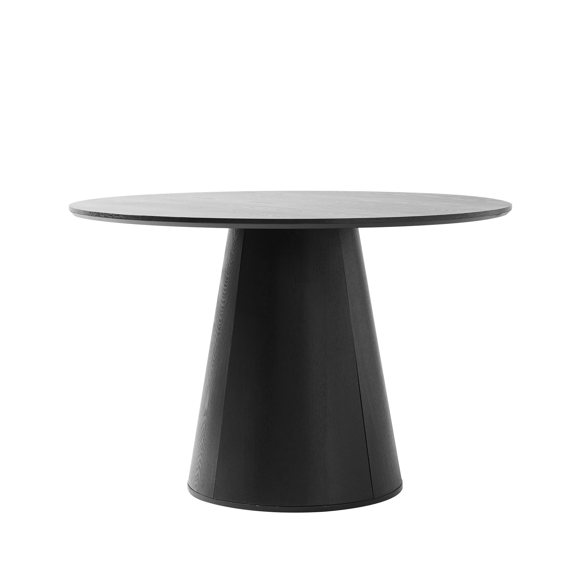 CALI – Okrągły stół do jadalni dla 6 osób, wykonany z czarnego drewna