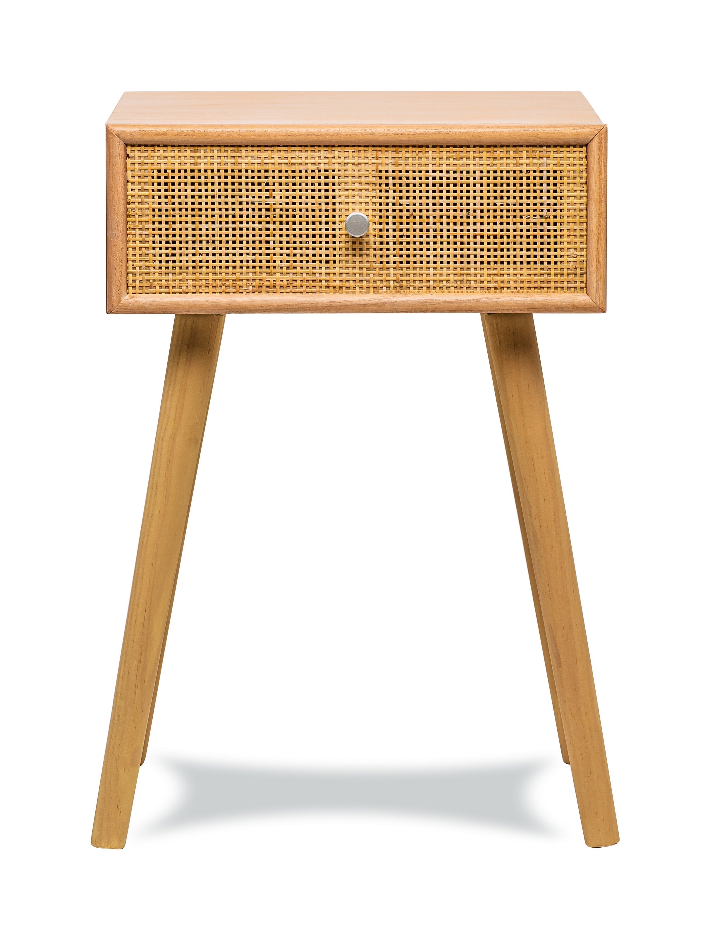 Szafka nocna z 1 szufladą z naturalnego rattanu