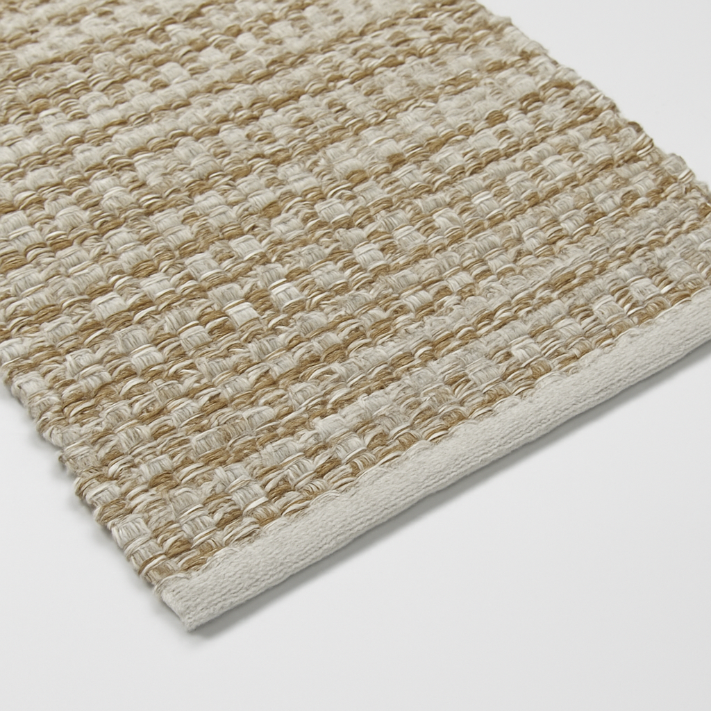 IMATRA – Prostokątny dywanik bawełniany z brązowymi wzorami, 90 x 60 cm