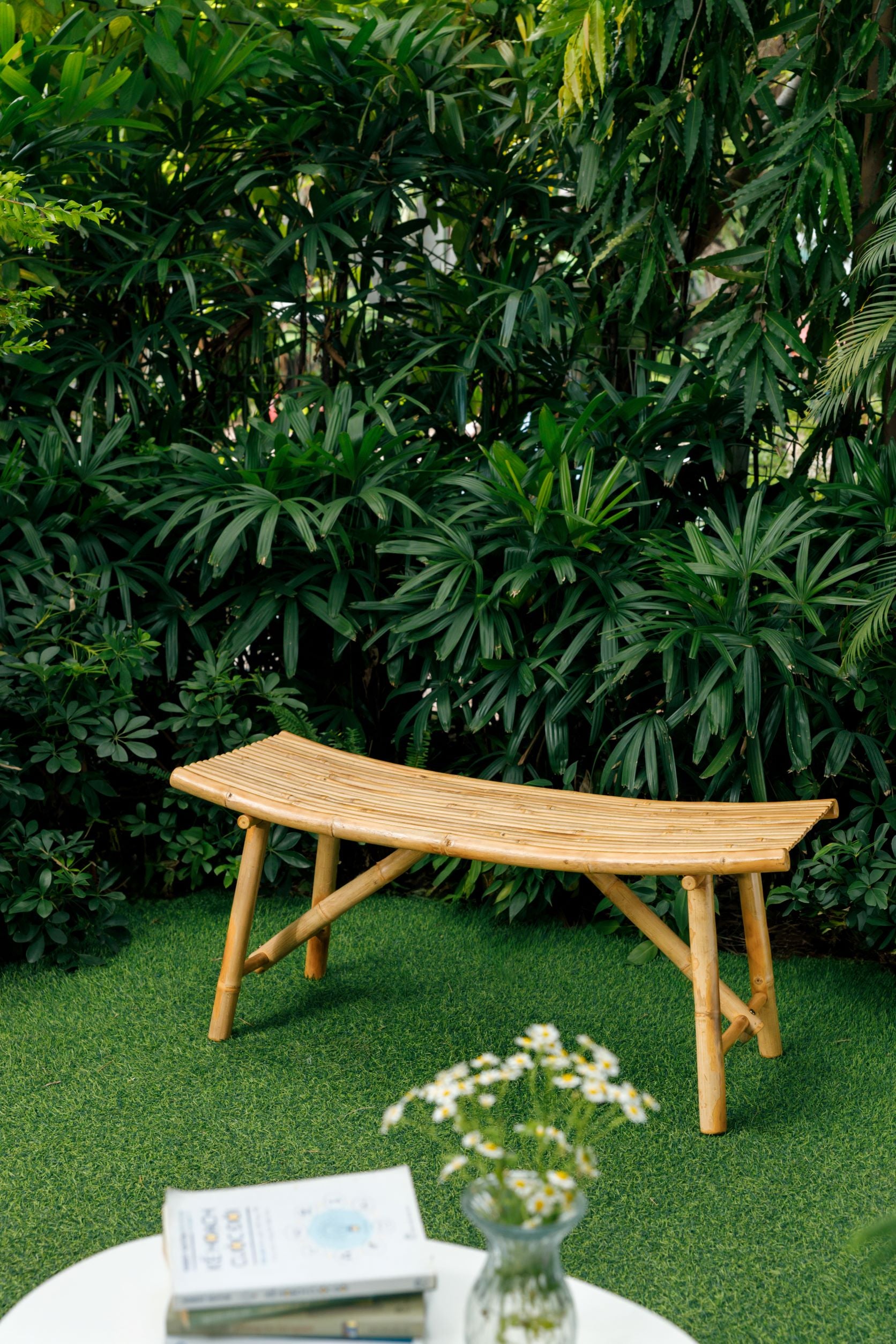 KOTA – Ławka z litego bambusa z naturalnym wykończeniem