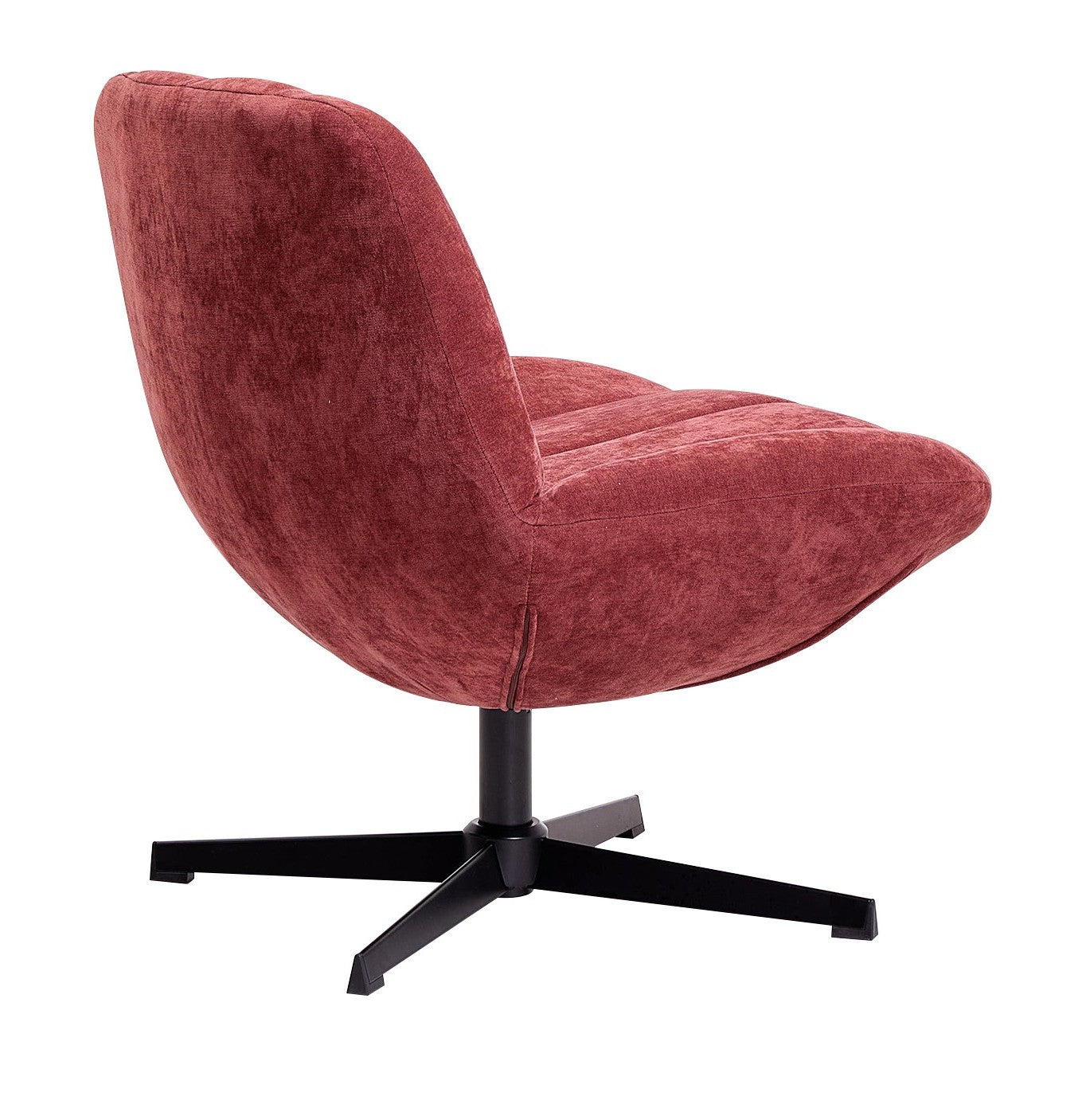 NAMSOS – Obrotowy fotel z tkaniny w kolorze terakoty