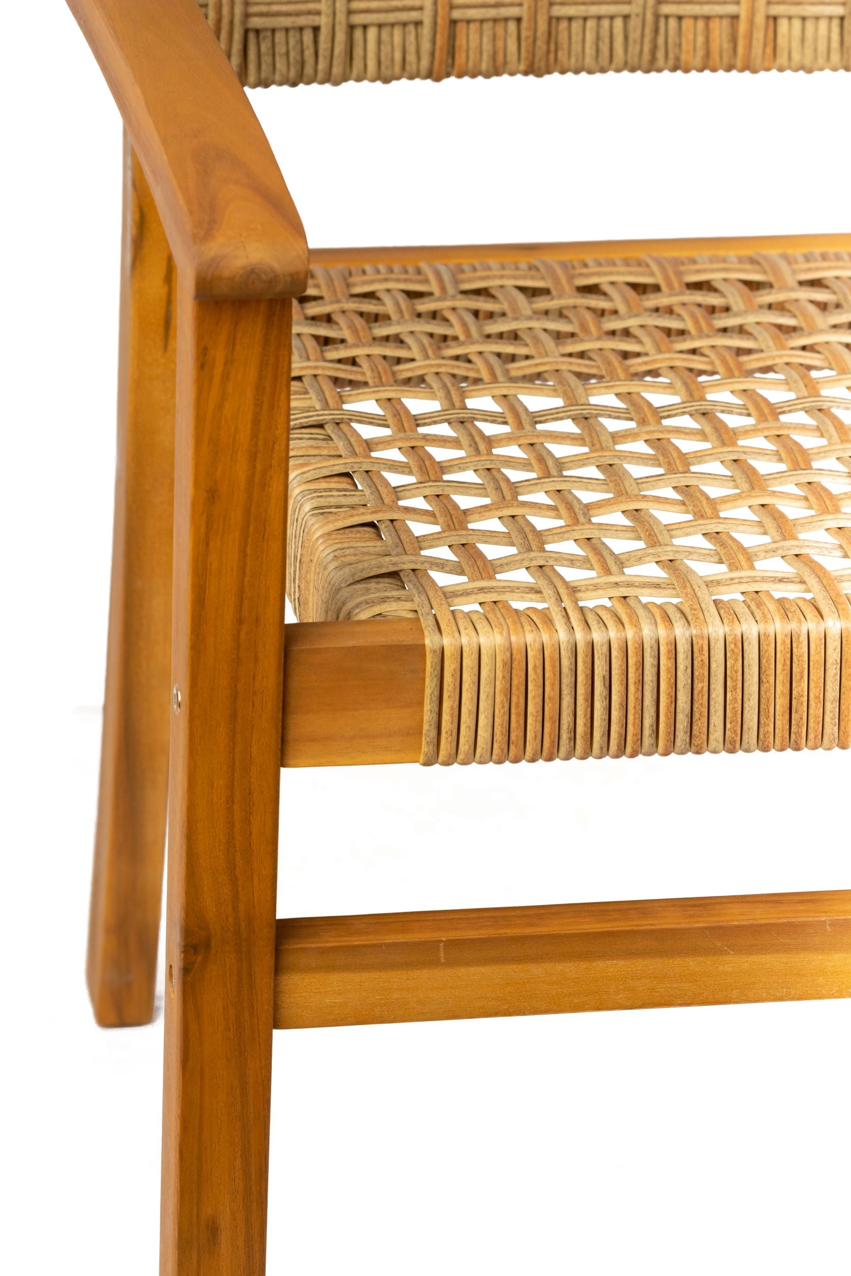 MACEIO – Zestaw 2 krzeseł ogrodowych z drewna akacjowego i liny