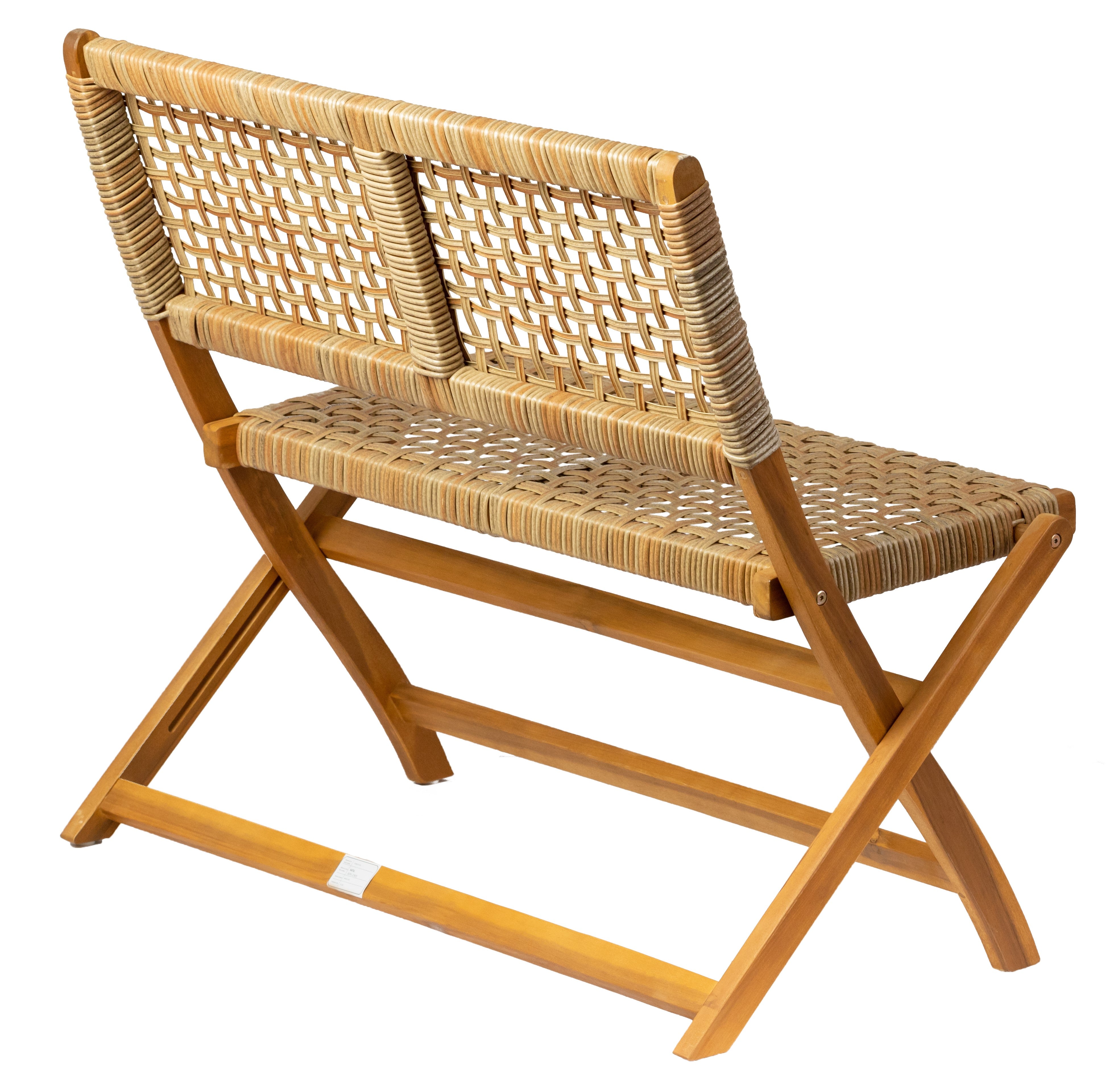 NATAL – Ławka ogrodowa z litego drewna akacjowego i liny