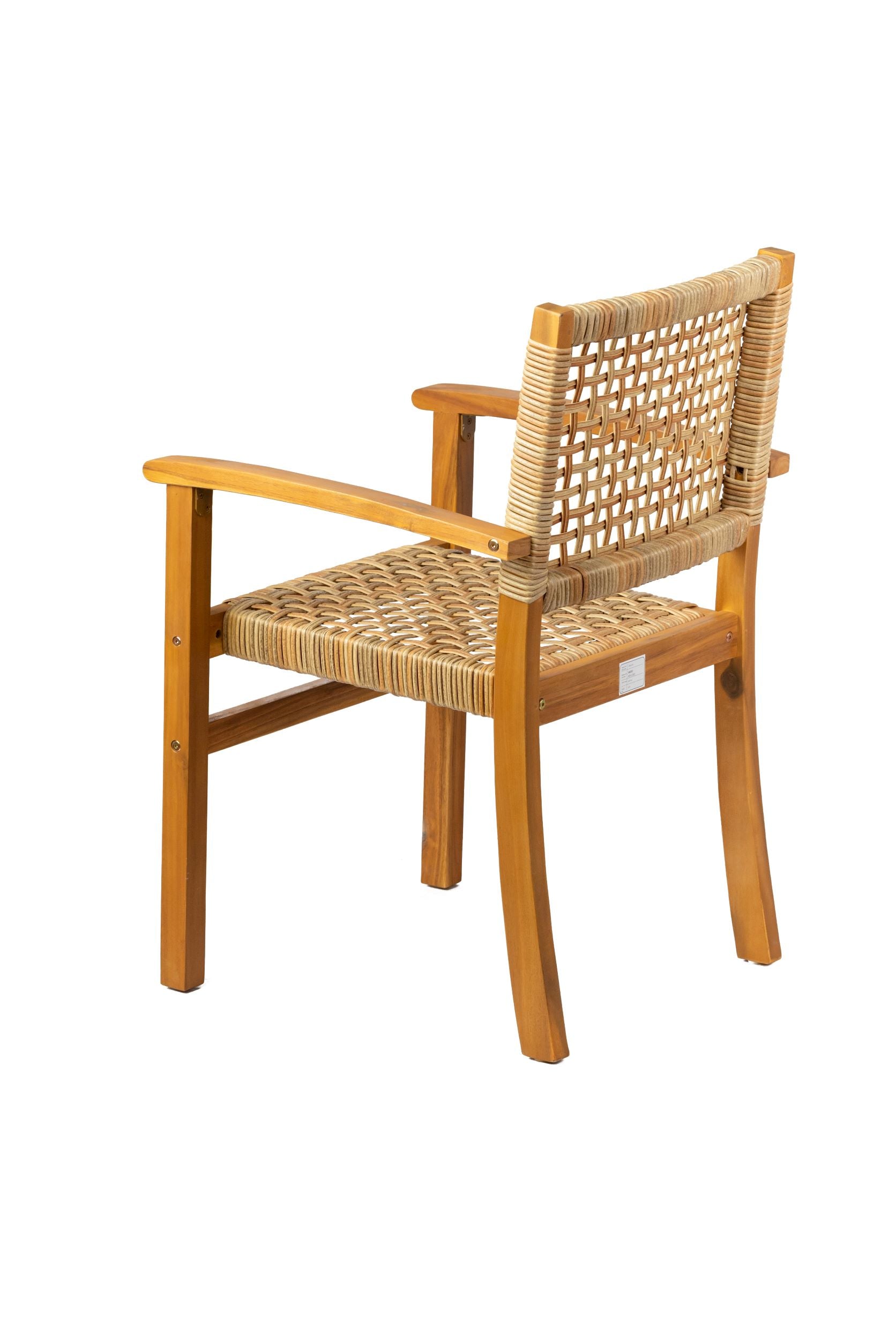 MACEIO – Zestaw 2 krzeseł ogrodowych z drewna akacjowego i liny