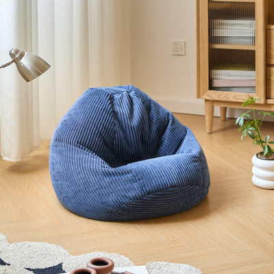FLOBY - Pouf aus blauem Cord