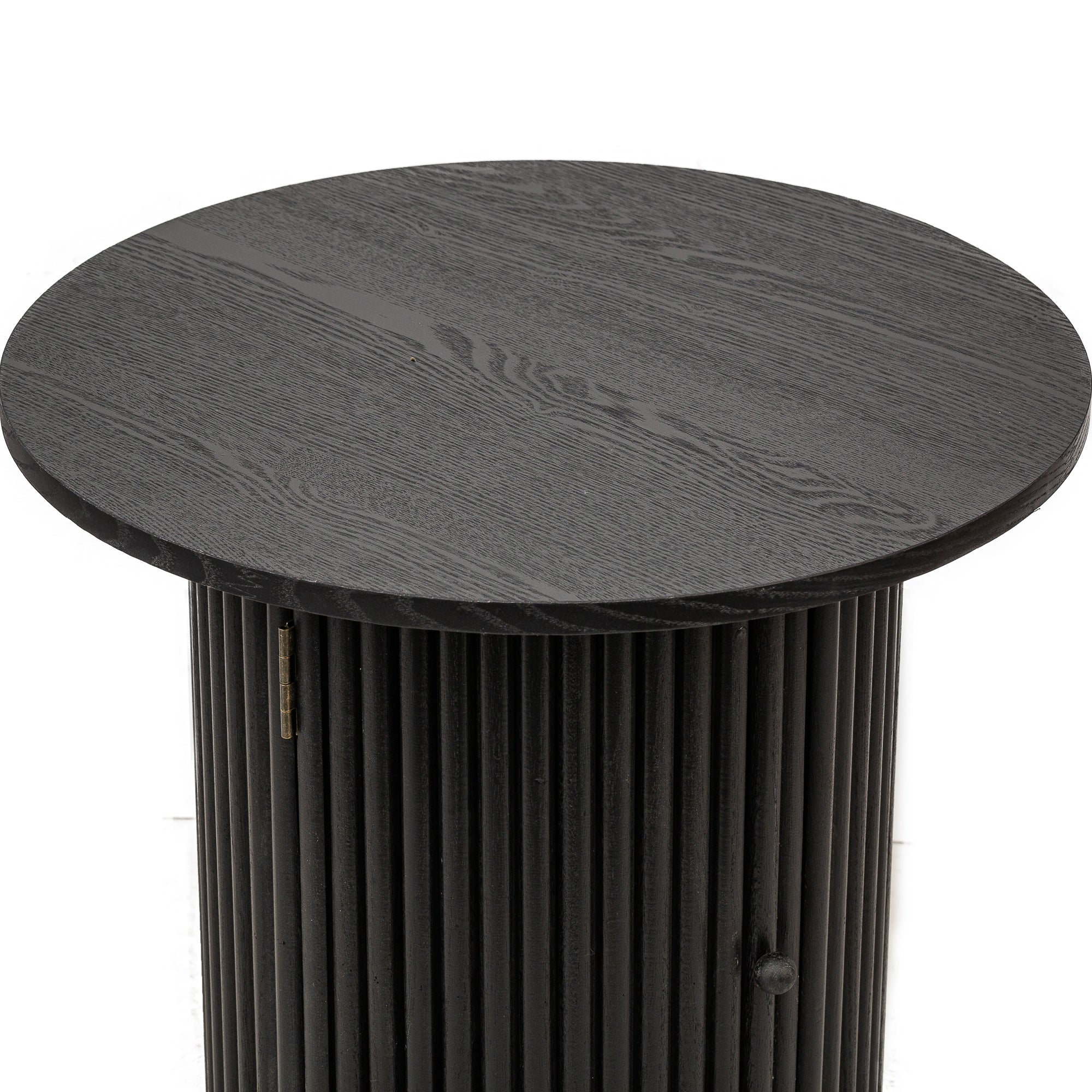 TRINIDAD – stolik pomocniczy z litego drewna w kolorze czarnym