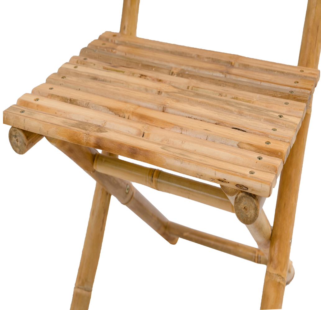 MEDAN – Zestaw 2 krzeseł do wnętrz i na zewnątrz z litego bambusa