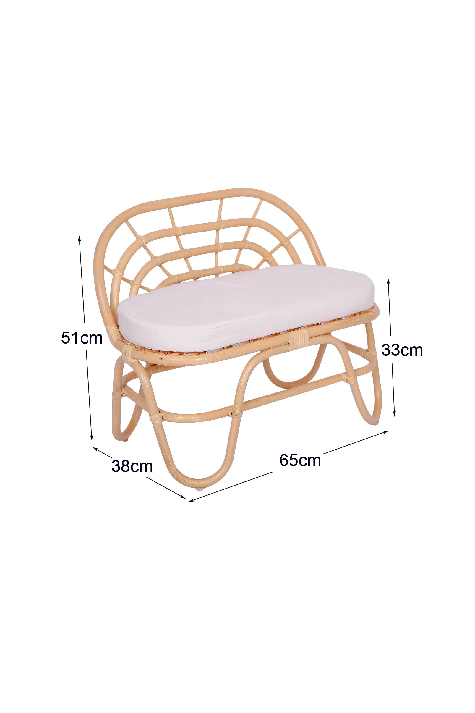 SORONG – sofa/kanapa dla dzieci z naturalnego rattanu