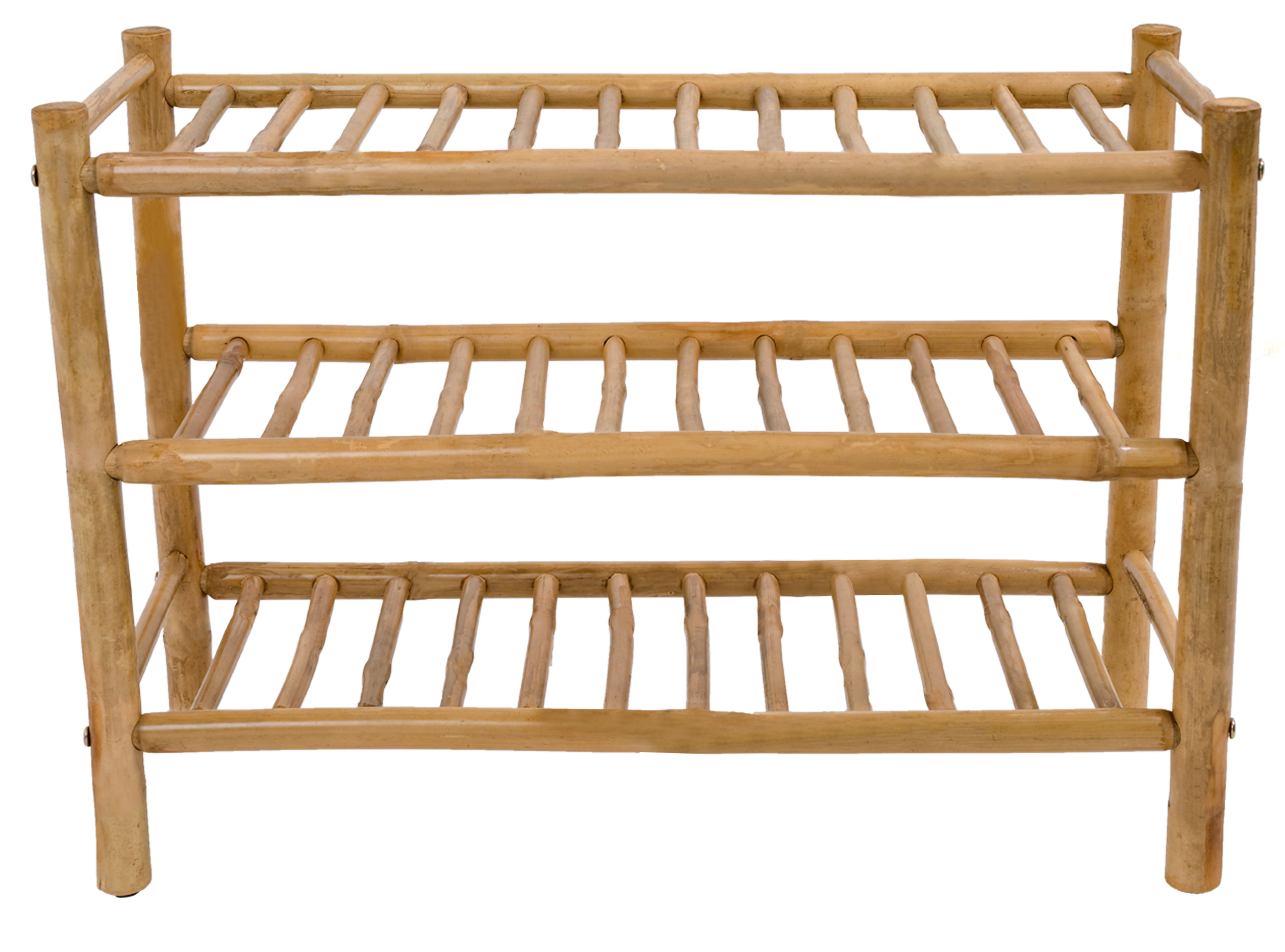 BANDUNG – Regał na buty z 3 półkami z litego bambusa