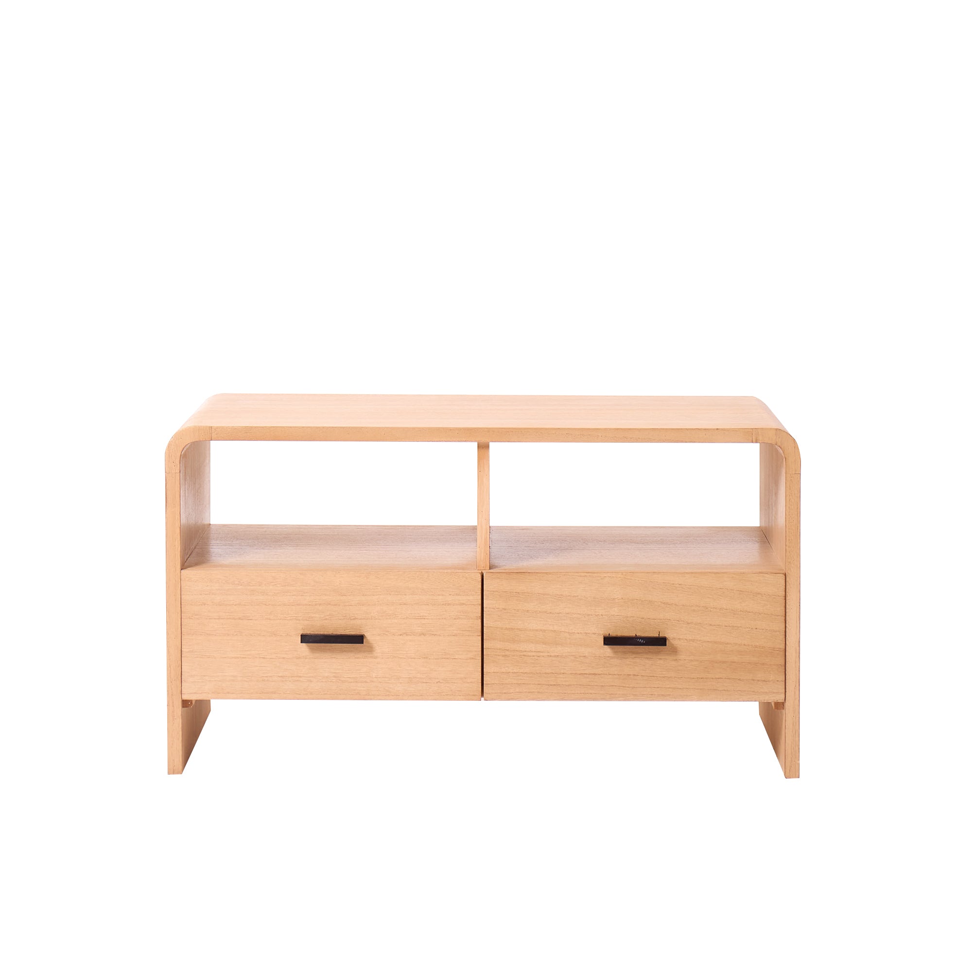 BASTAD - Drewniany mebel pod telewizor z 2 szufladami