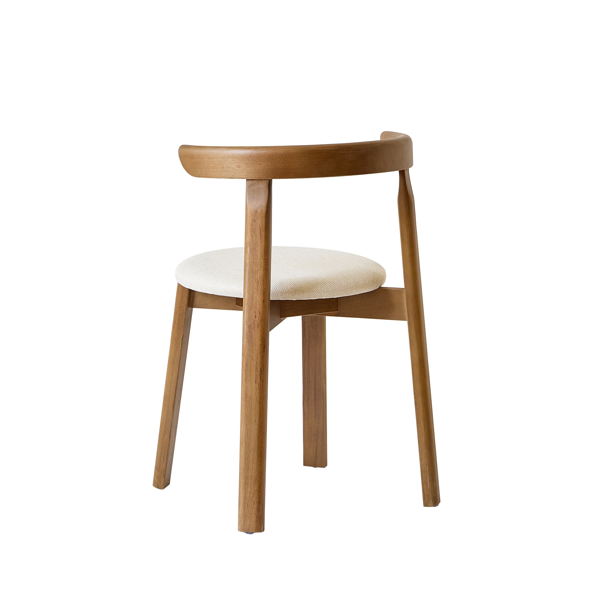 SYOTE – Zestaw 2 krzeseł do jadalni z ciemnego drewna i beżowej tkaniny