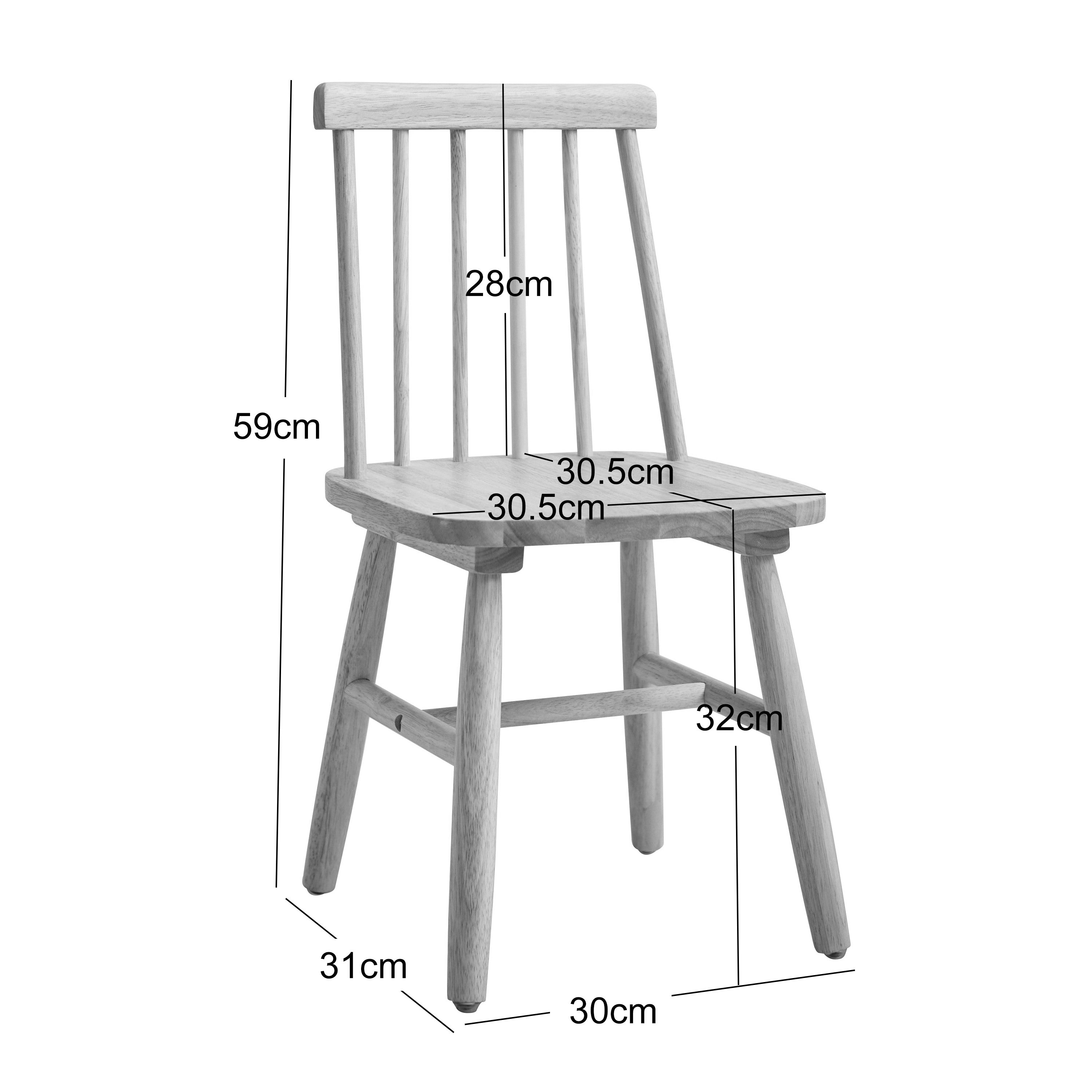 NESNA – Zestaw 2 krzesełek dla dzieci z naturalnego drewna