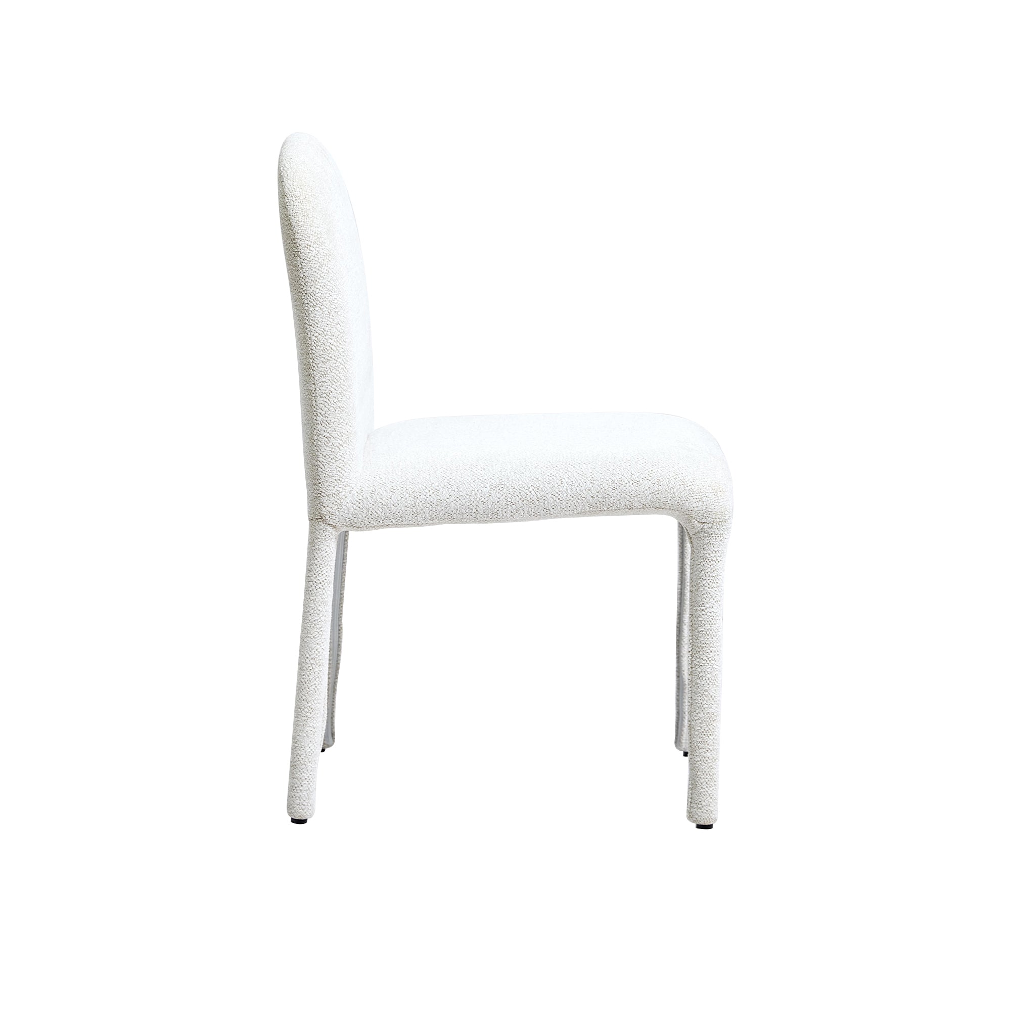 SMOLA – Zestaw 2 skandynawskich krzeseł z beżowej tkaniny