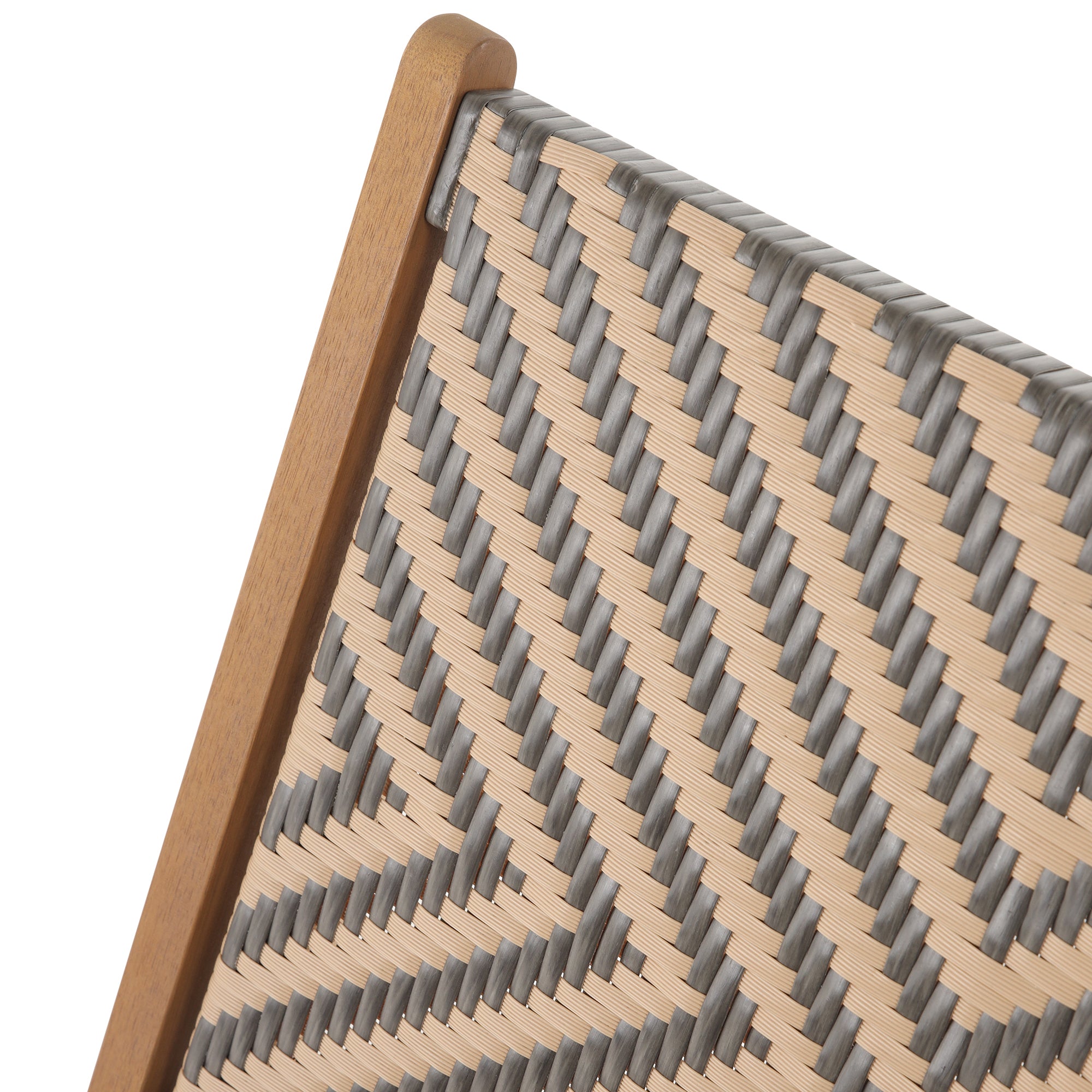 AGUILARES – Fotel do wnętrz i na zewnątrz z litego drewna akacjowego i włókien