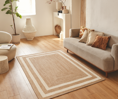 ALVA - Rechteckig Teppich aus natürlicher Jute Braun 170 x 120 cm