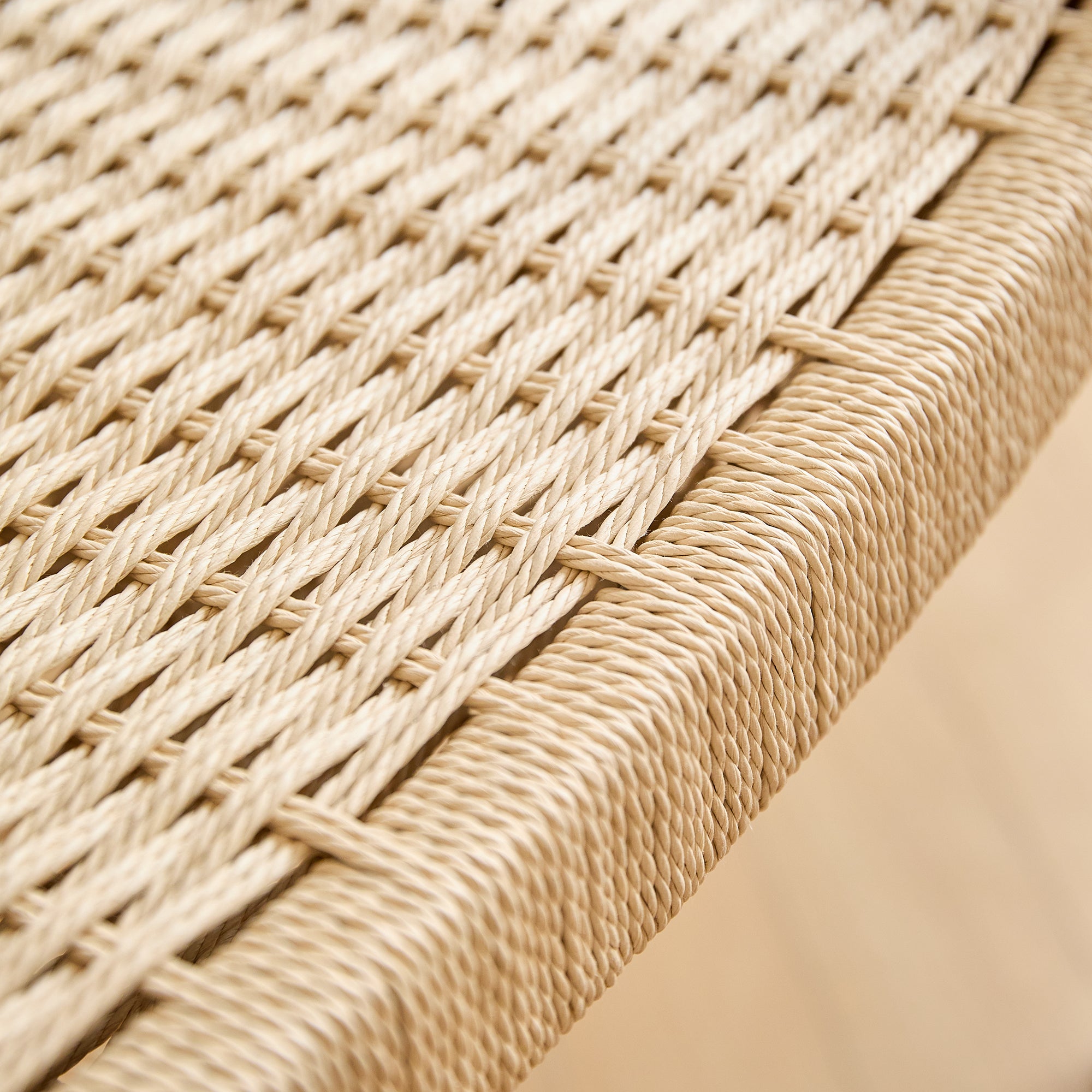 SALTA – Zestaw 2 krzeseł do jadalni z ciemnego drewna i liny