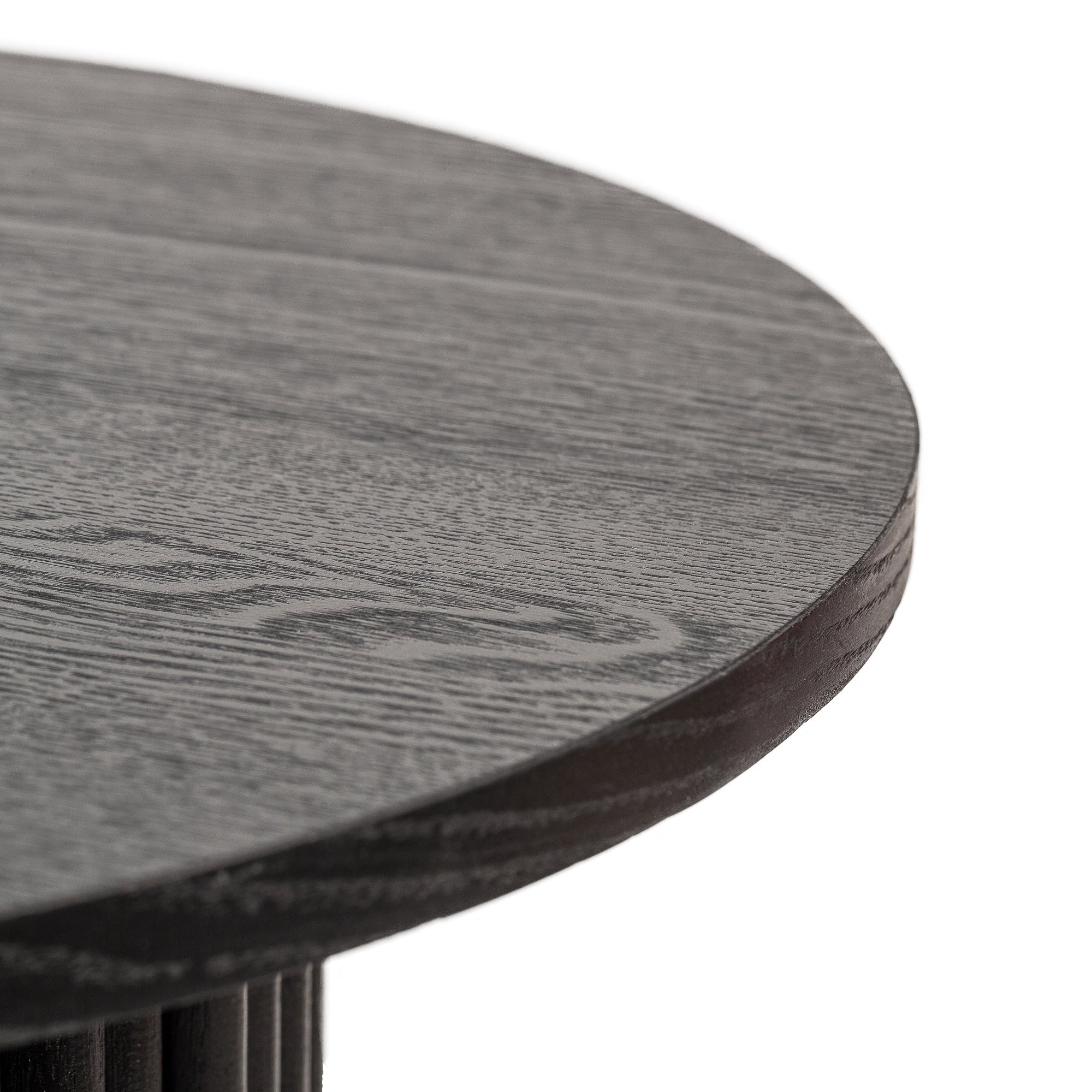 TRINIDAD – stolik pomocniczy z litego drewna w kolorze czarnym